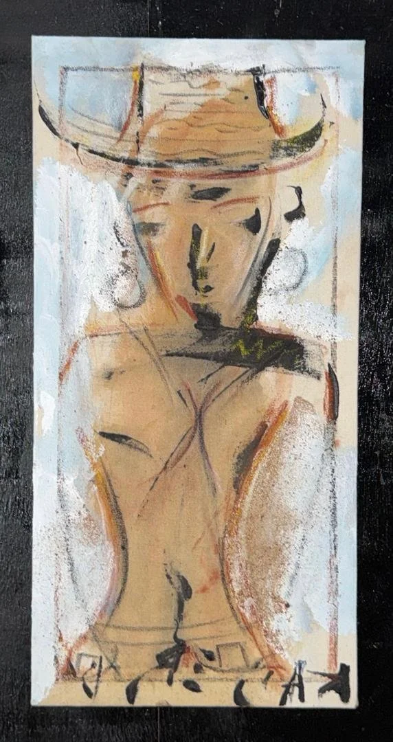 Femme revoltée  I  Original Painting | Monsoon Season Series (12'' x 24'')