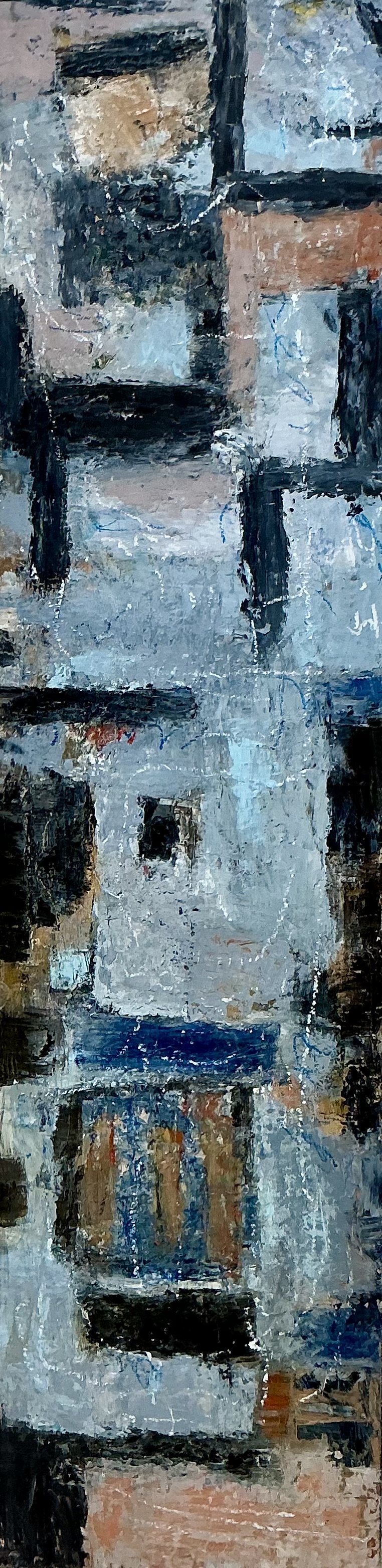 Atypical | 12" x 48" | Oil and Cold Wax on birch panel | Available to view/purchase at Currents Gallery