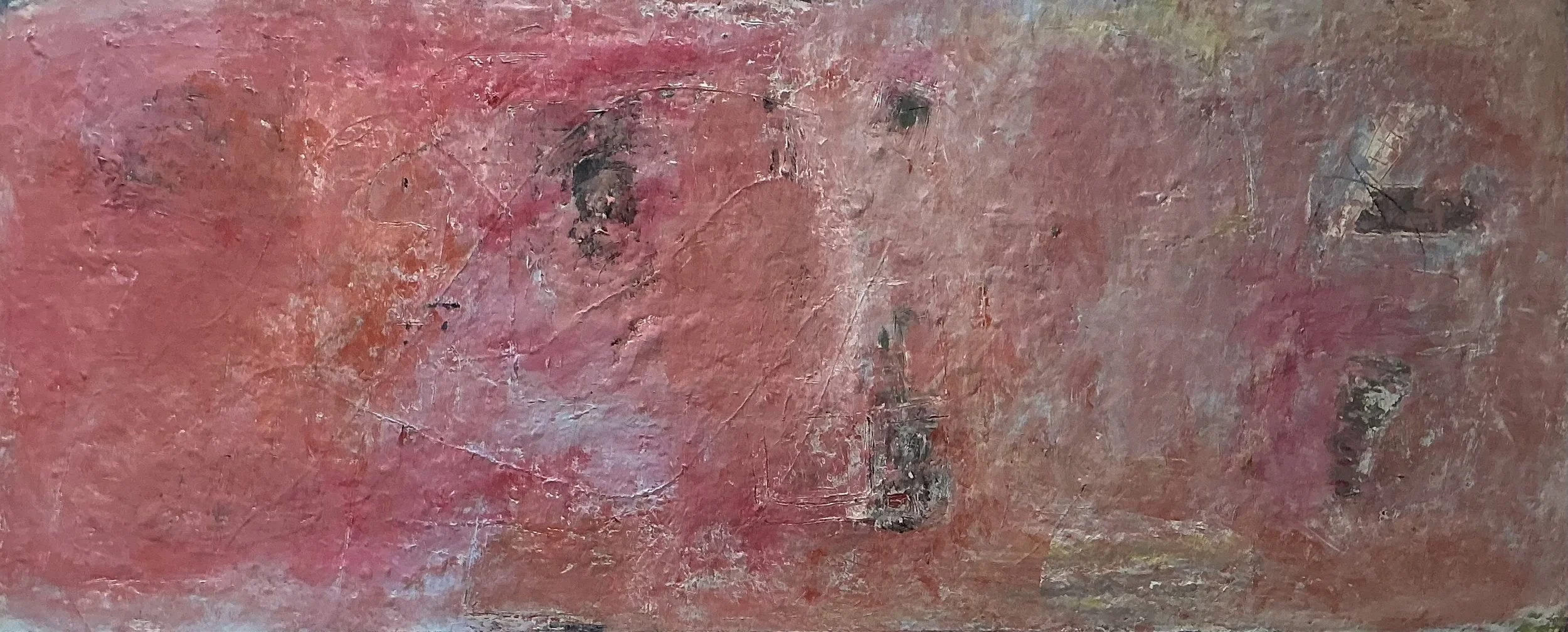 Speak Softly | 24" x 60" | Oil and Cold Wax on Panel | Available to view/purchase at River Gallery