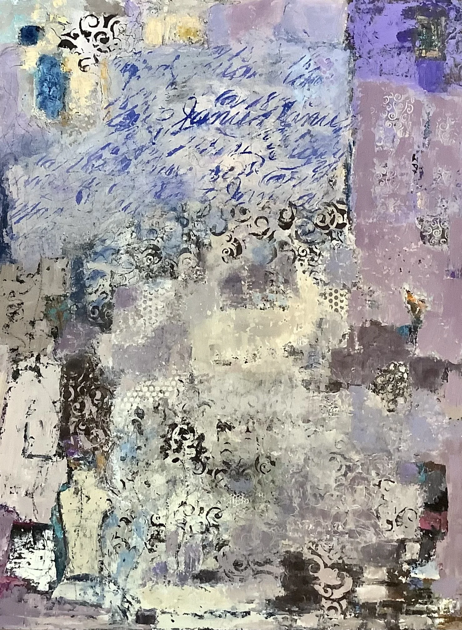 A Letter from Home | 36” x 48” | Oil & Wax on birch panel | Available to view/purchase at Currents Gallery