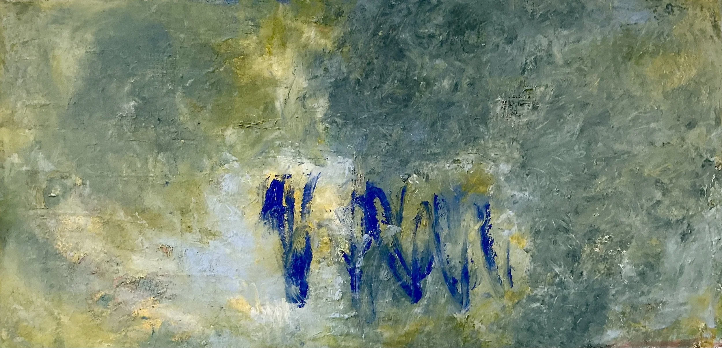 Let’s Talk About It | 24" x 48" | Oil and Cold Wax on Panel | Available to view/purchase at Oregon Art Center