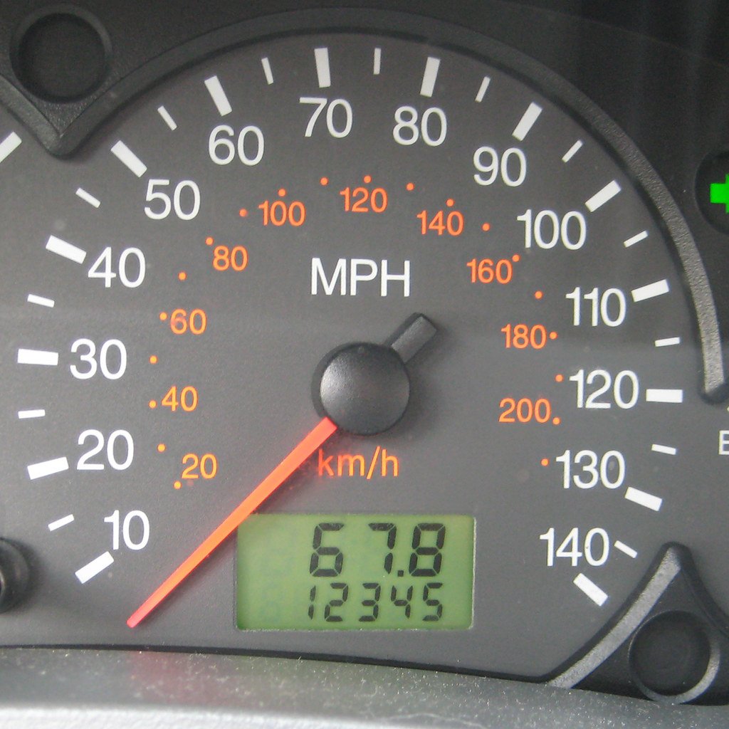 the trip odometer reading