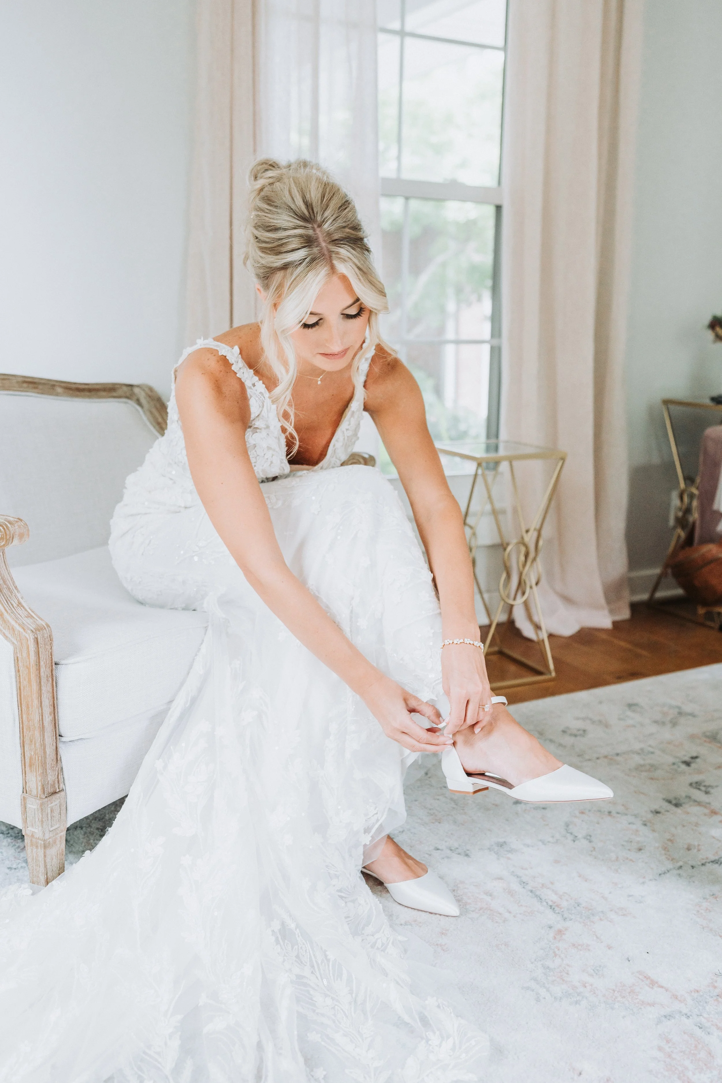 Bride getting ready.