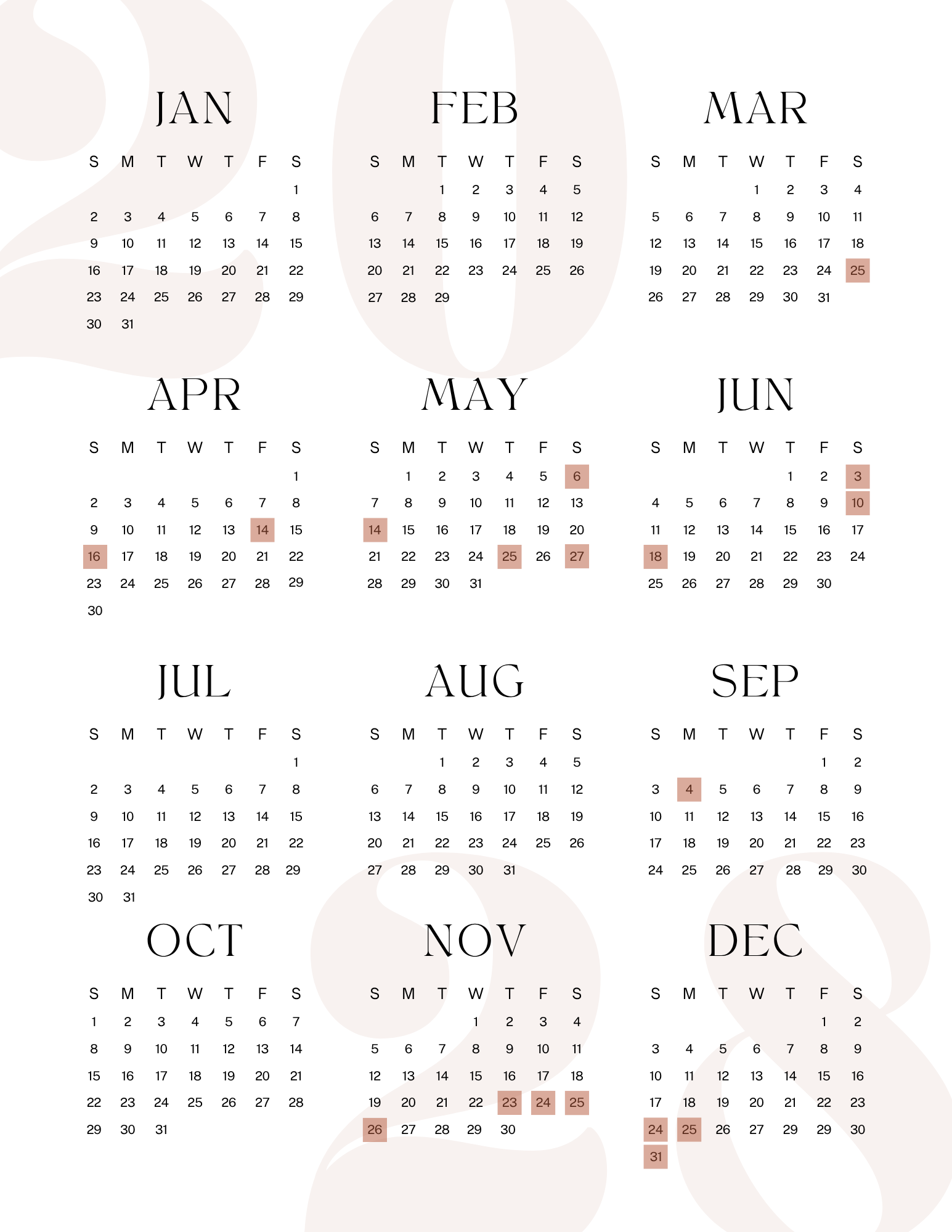 2028 available dates