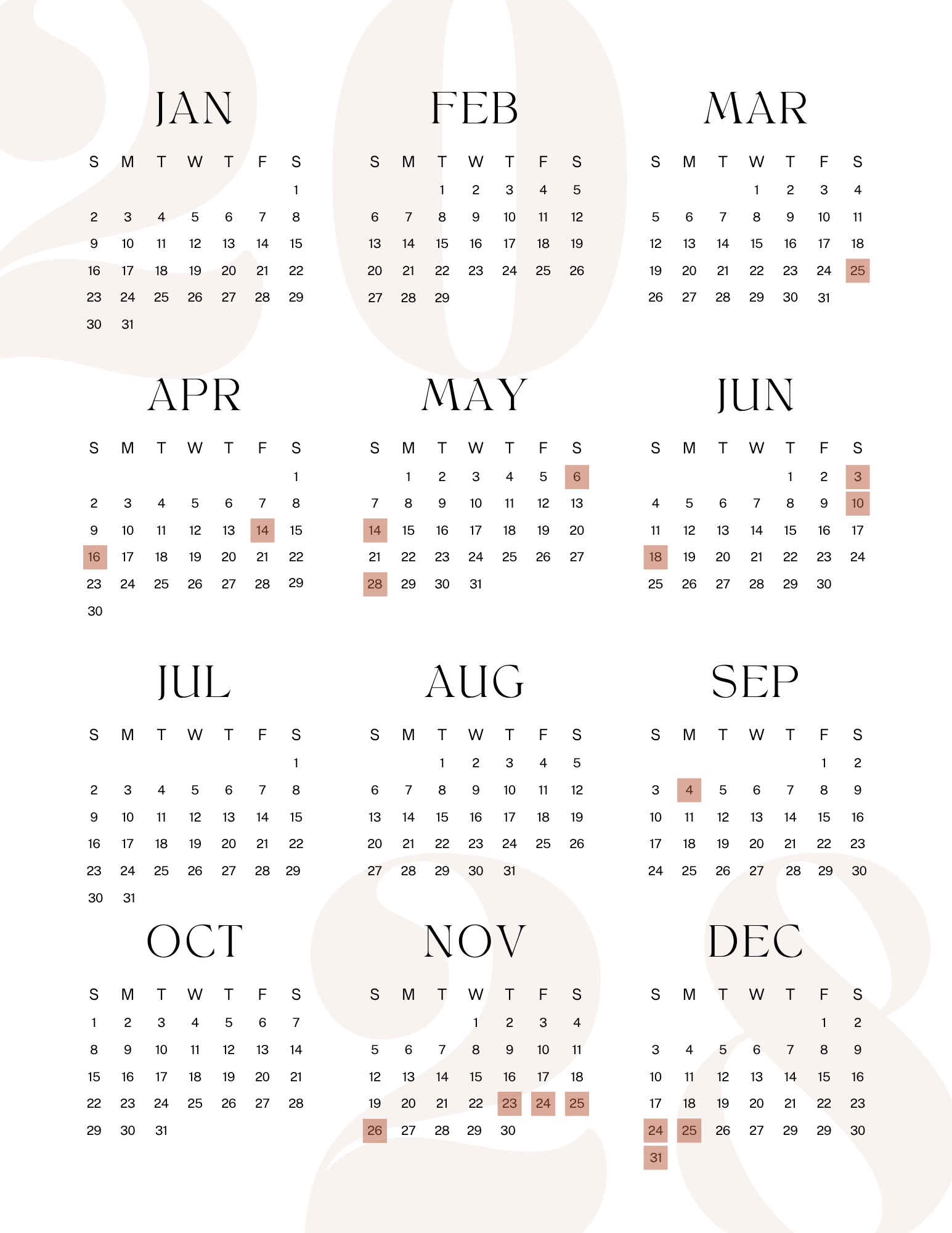 2028 available dates