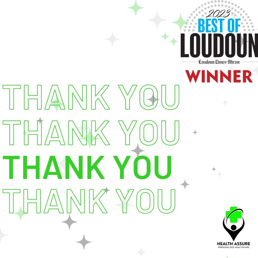 💚 Thank you thank you thank you! 💚

We all did it! Thank you for all your votes! 

🏆 Health Assure Medical Associates won Best of Loudoun for primary care! 🏆 

This wouldn&rsquo;t have been possible without the help of our amazing patients. 

Our