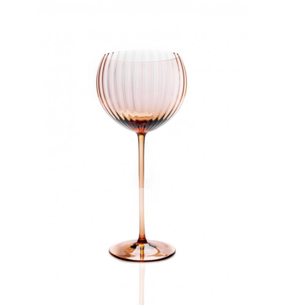 Fluted Brown Wine Glass — Your Site Title