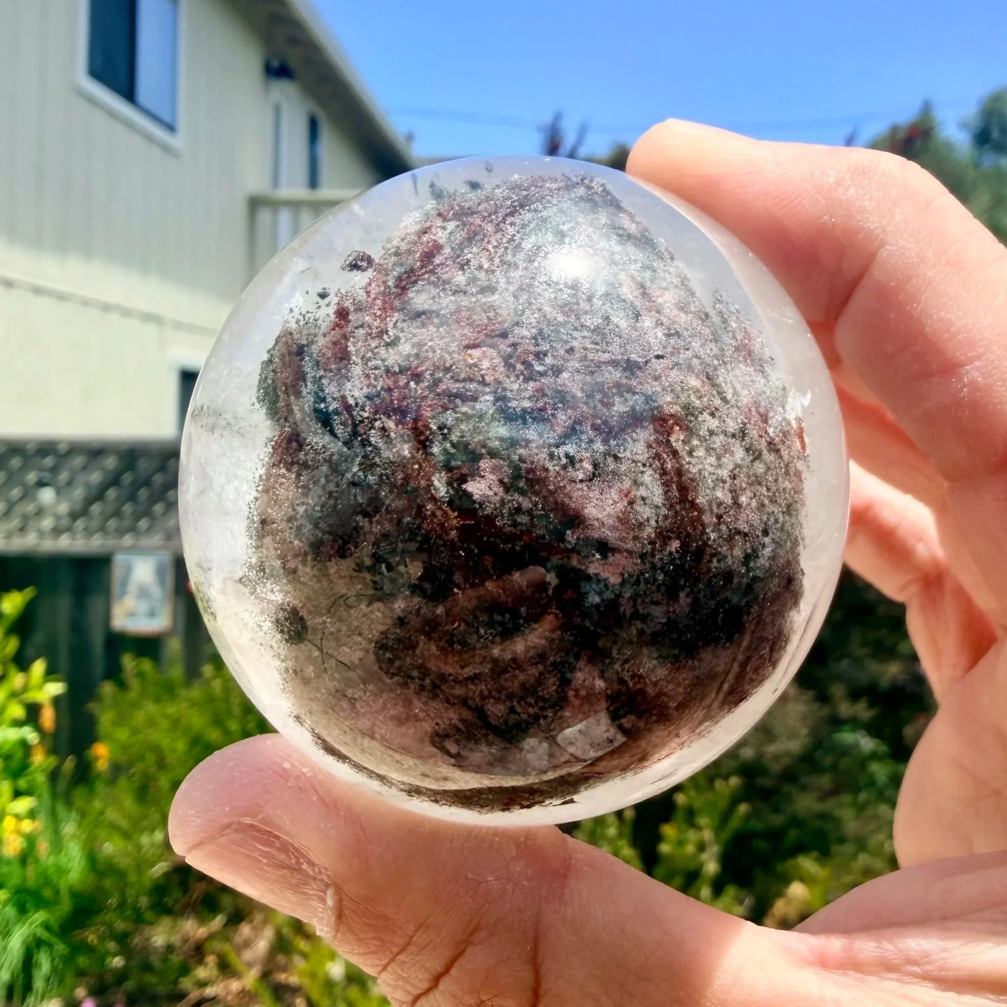 Lodolite (Garden Quartz) Sphere