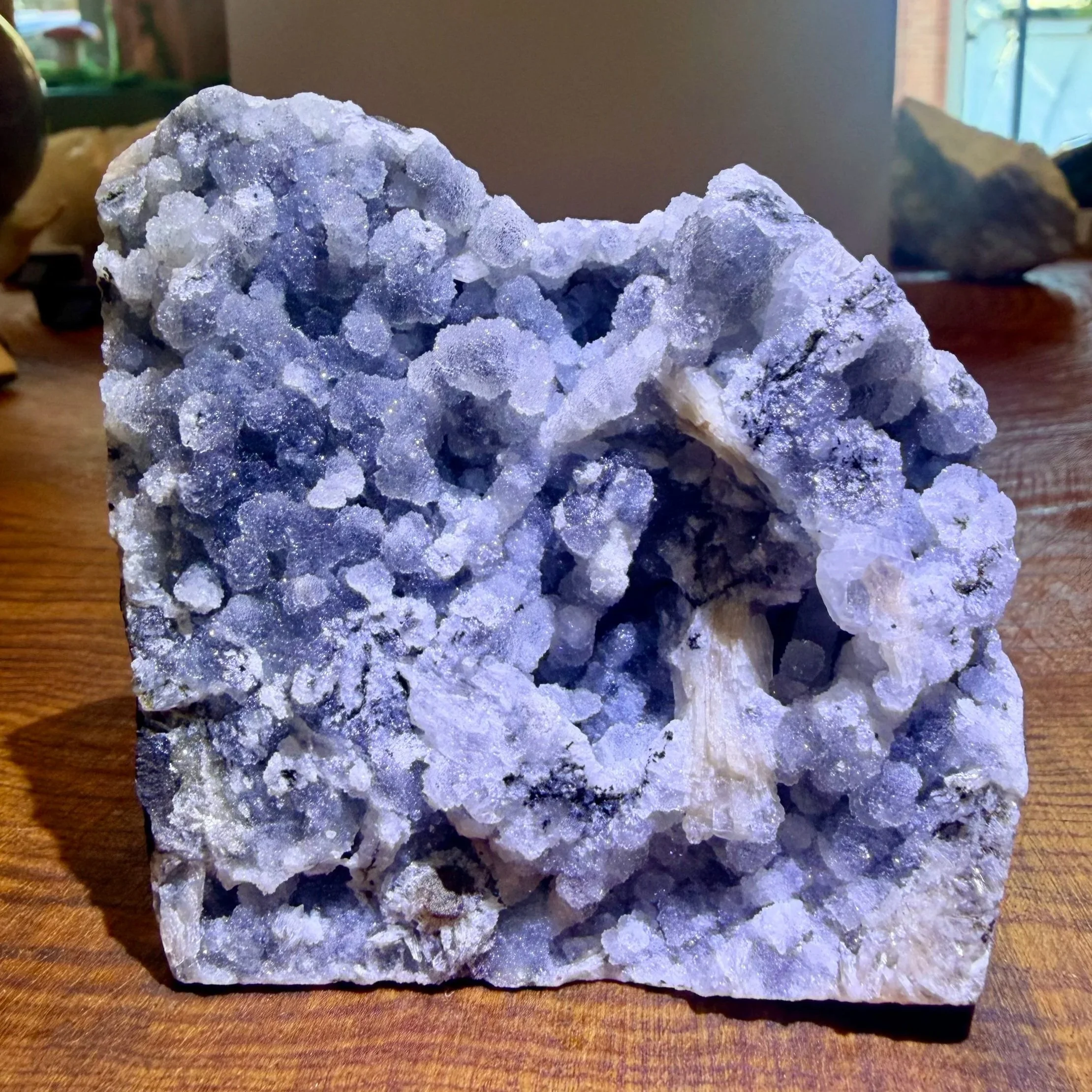 Black Chalcedony with Stilbite