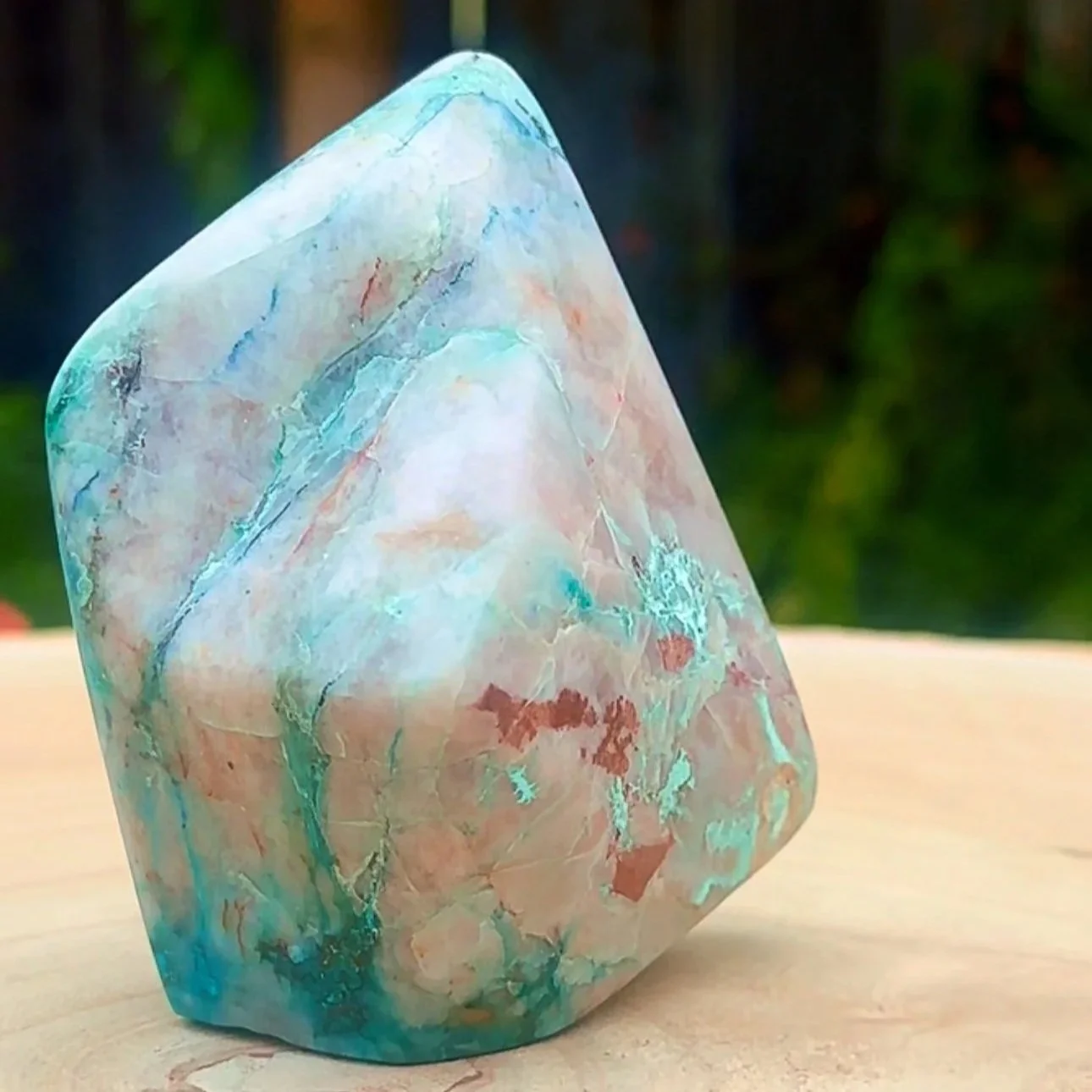 Material: Shattuckite in Quartz  
Series: Psychic Friend  
Sold
 
Shattuckite is a rare mineral and an absolute psychic powerhouse. Combined with the amplifying properties of Quartz, this is a no-brainer ally for anyone channeling or working with spi