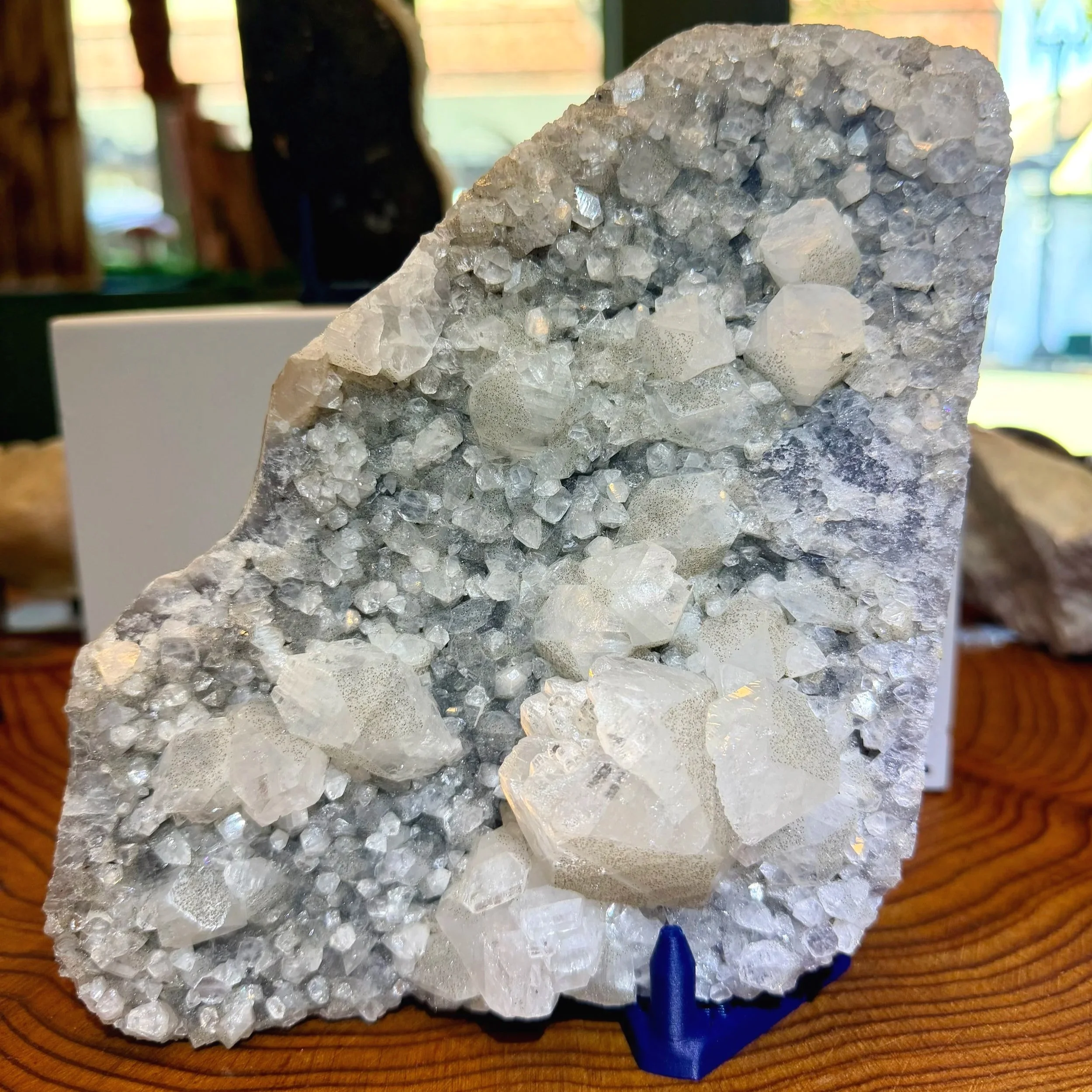 Black Chalcedony with Diamond Apophyllite
