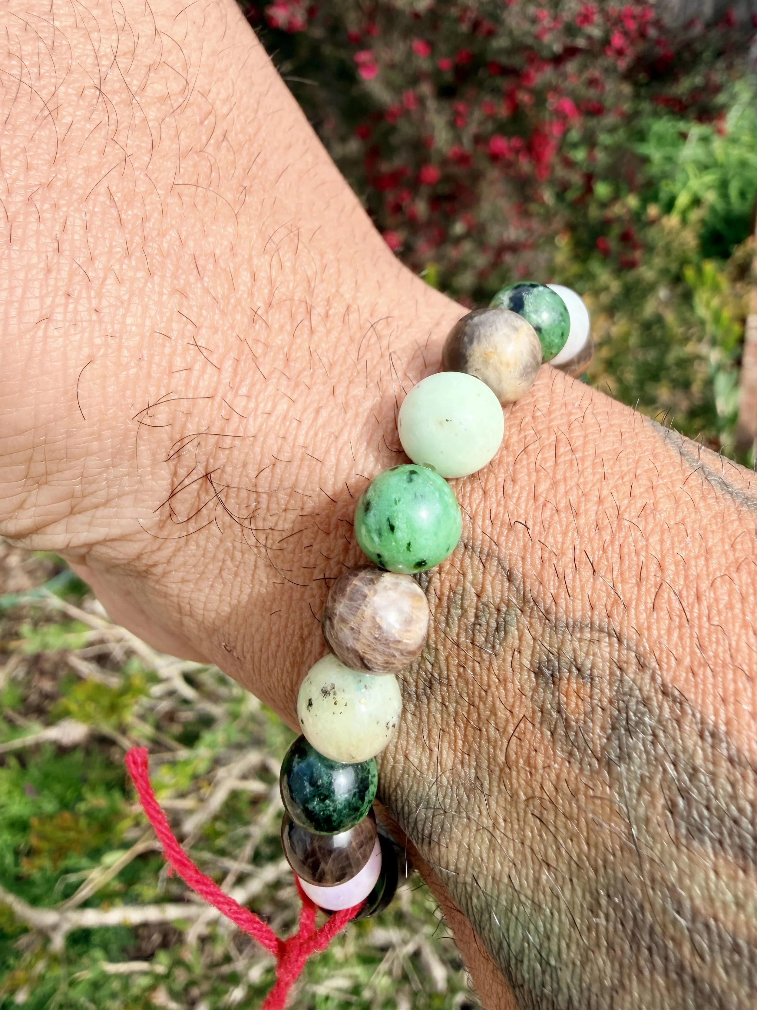 I Awaken My Hidden Potential - Ruby Zoisite, Moonstone, Hackmanite Bracelet