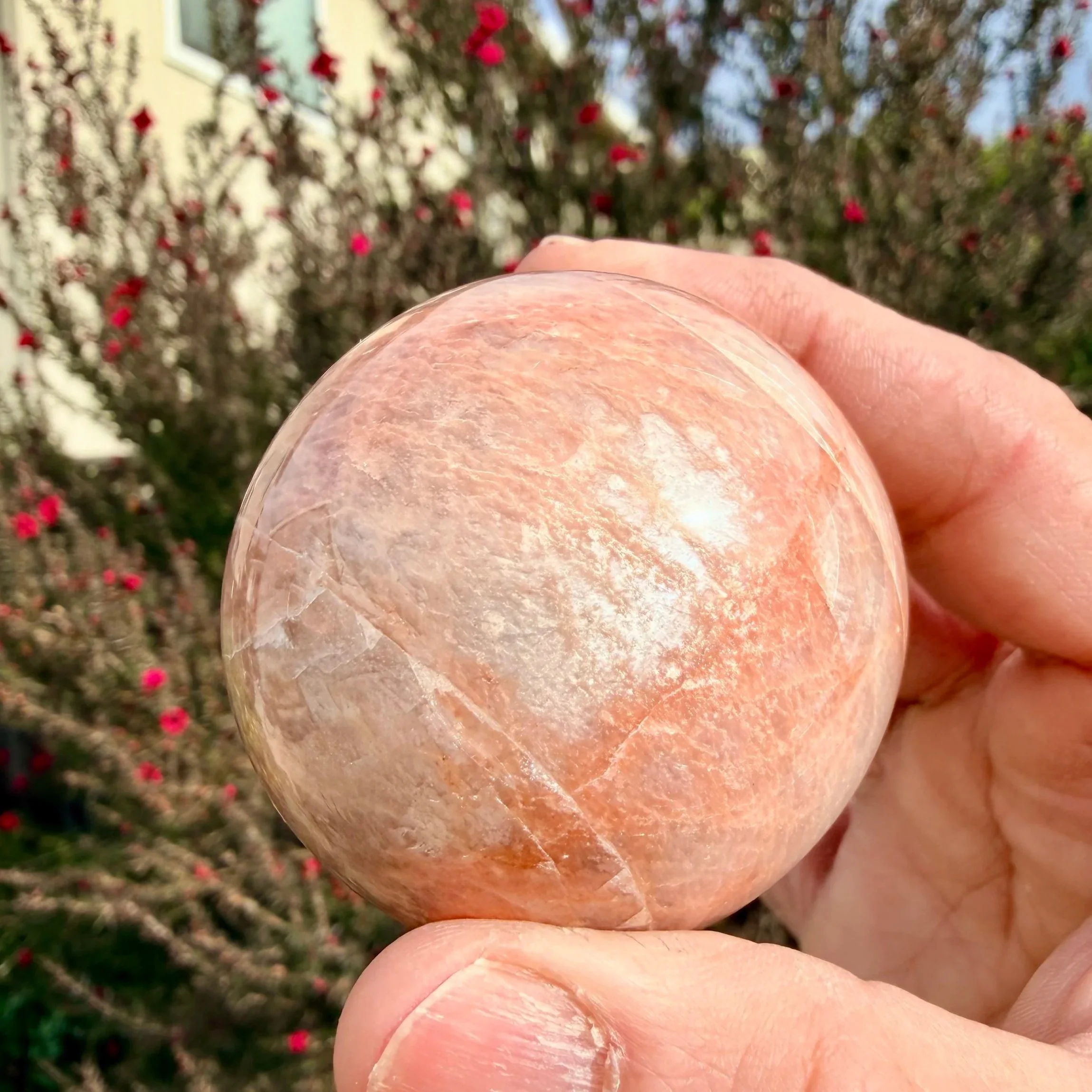 Peach Moonstone Sphere