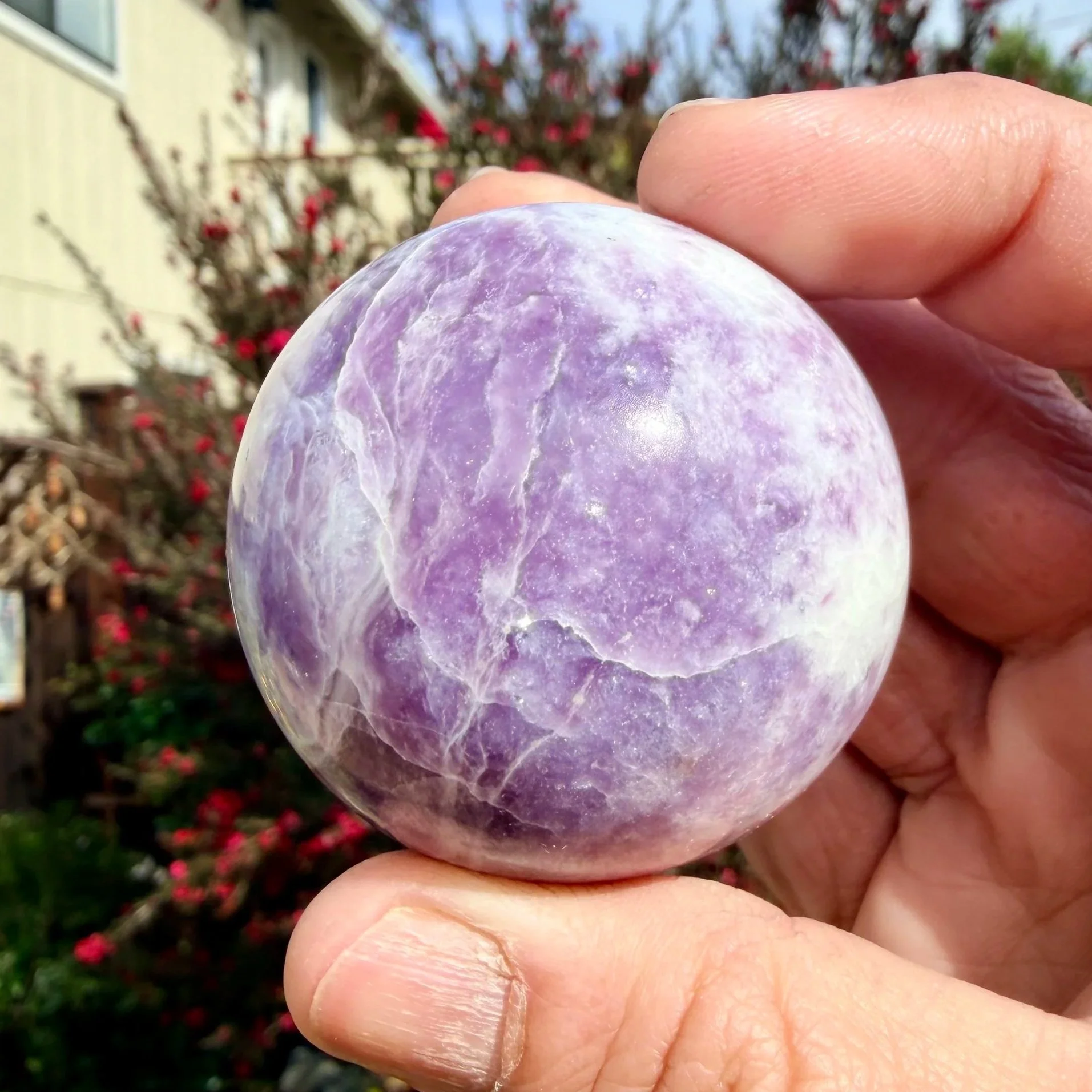 Lepidolite Sphere