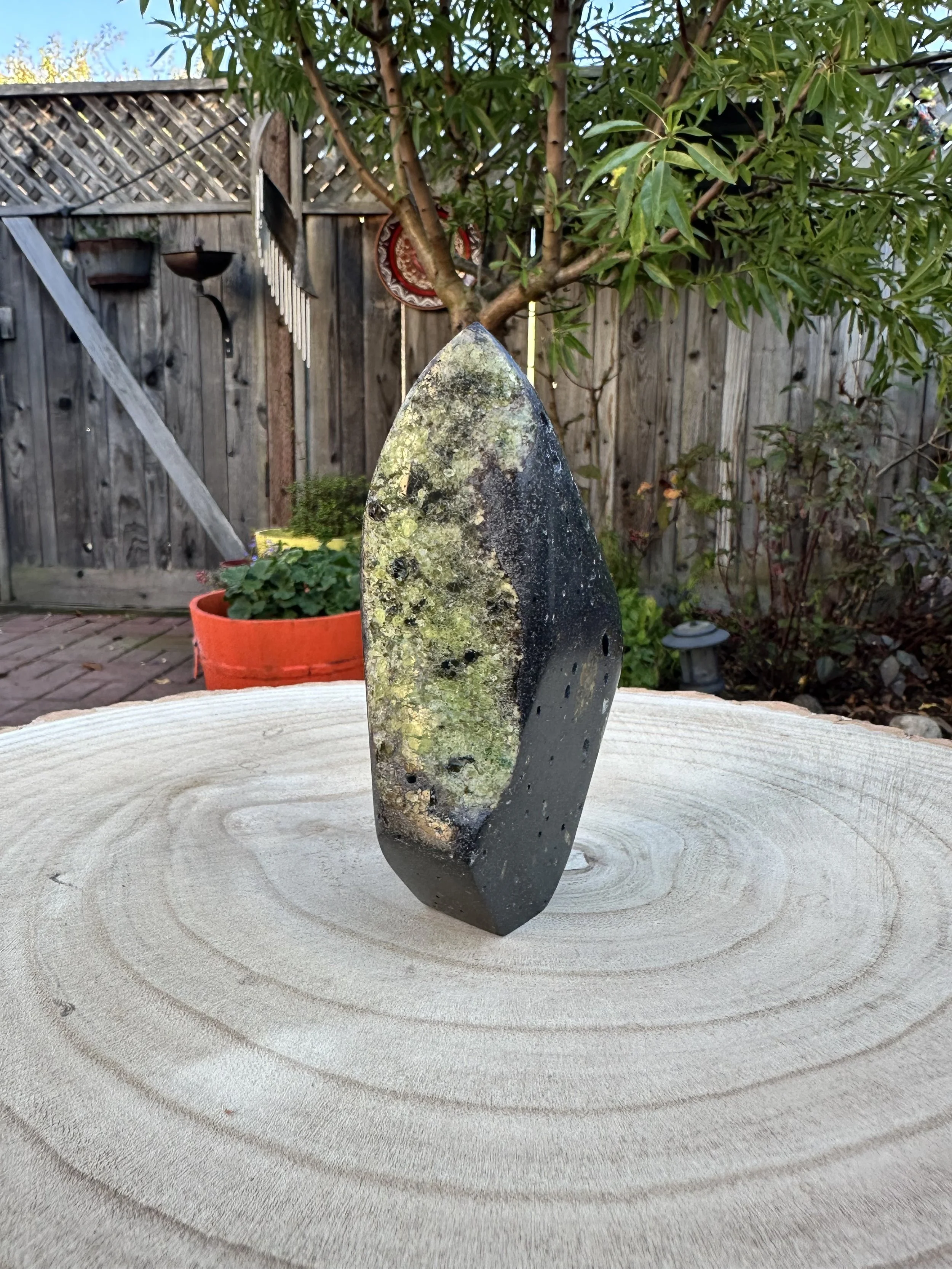 Material: Olivine (Peridot in Basalt)
Series: Peridough
Peridot is a stone that specifically cuts through that nonsense and says "SHOW ME THE MONEY M**********R!" It's a money generator. Put it in your altar, place of business or where you keep f