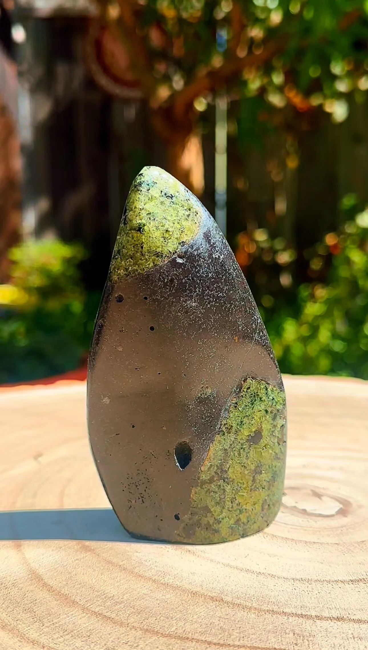 Material: Olivine (Peridot in Basalt)
Series: Peridough
Peridot is a stone that specifically cuts through that nonsense and says "SHOW ME THE MONEY M**********R!" It's a money generator. Put it in your altar, place of business or where you keep f