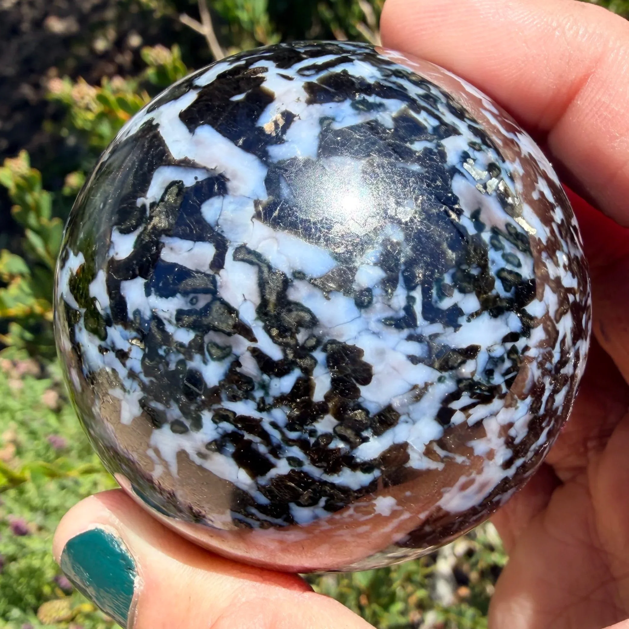 Indigo Gabbro Sphere