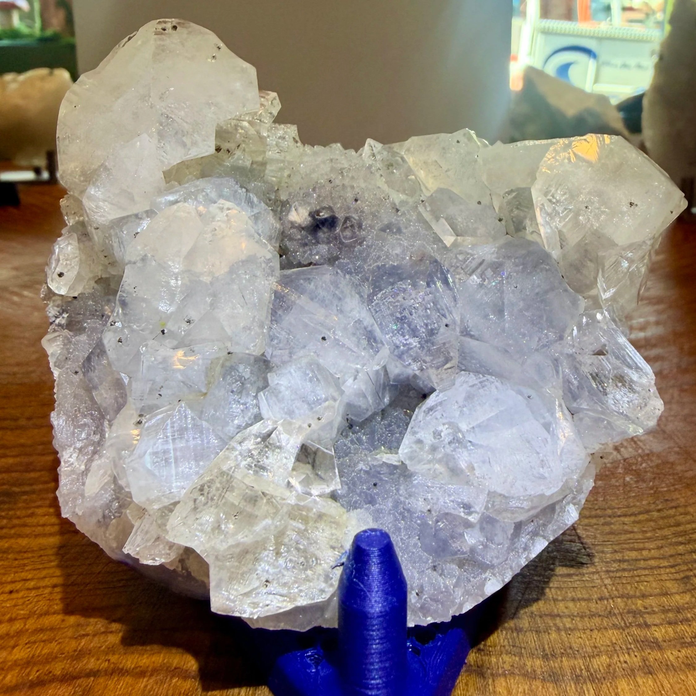 Black Chalcedony with Diamond Apophyllite