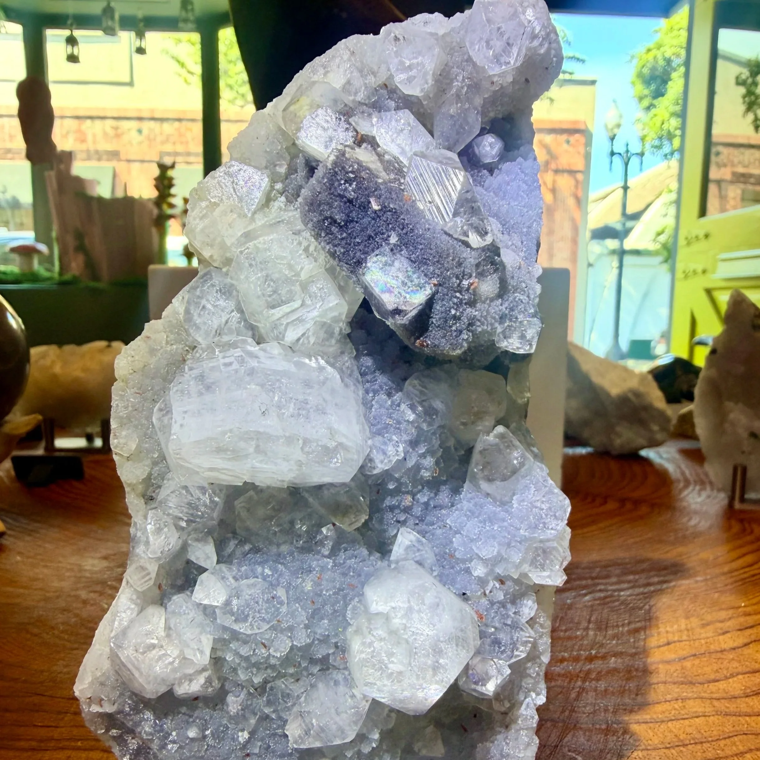 Black Chalcedony with Diamond Apophyllite