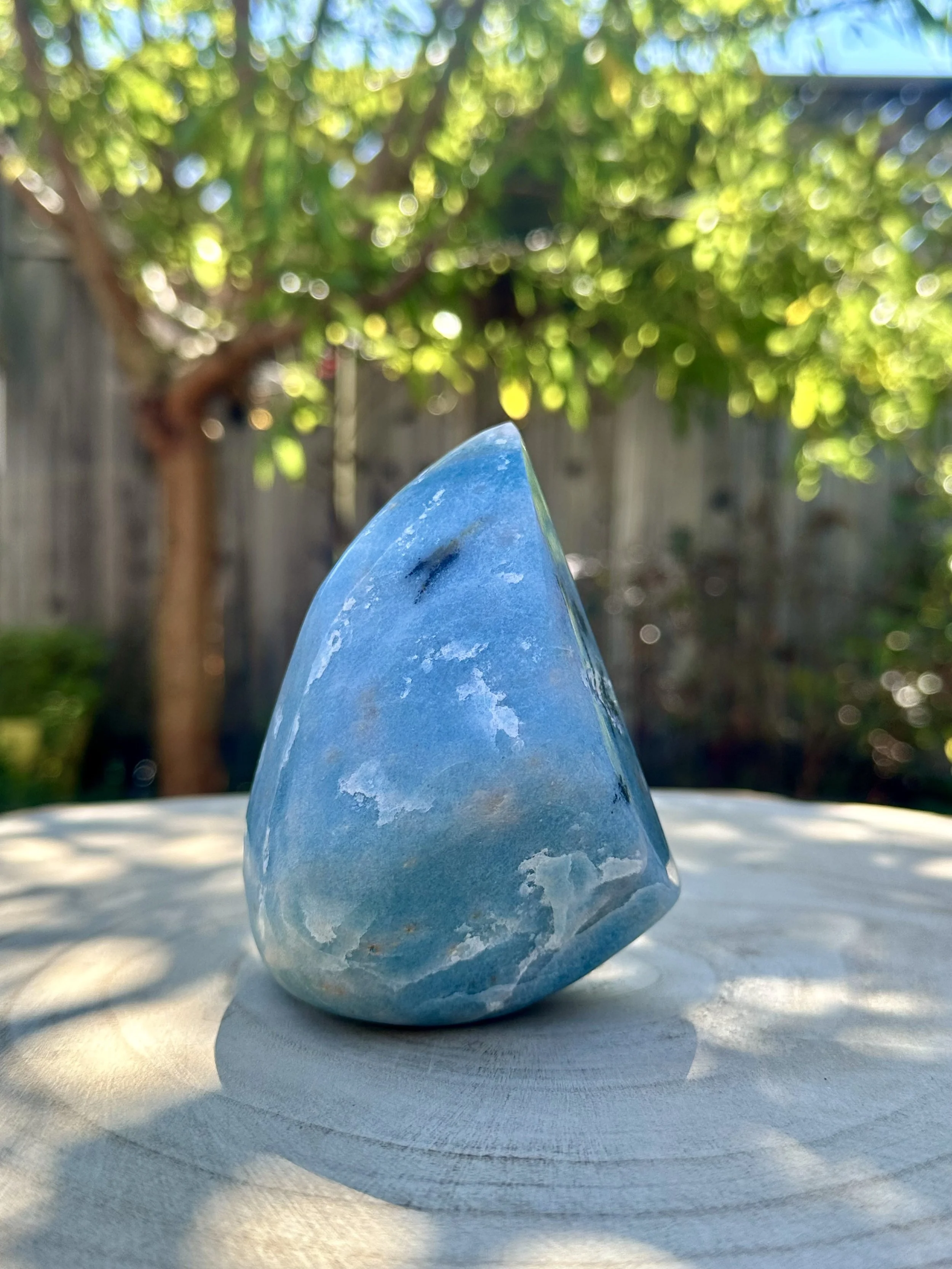 Material: Trolleite  
Title: Astral Talker  
Available
 
Trolleite is a wonderful stone for astral connection. This cosmic piece was crafted to be held in meditation and placed to generate energy through its point.
