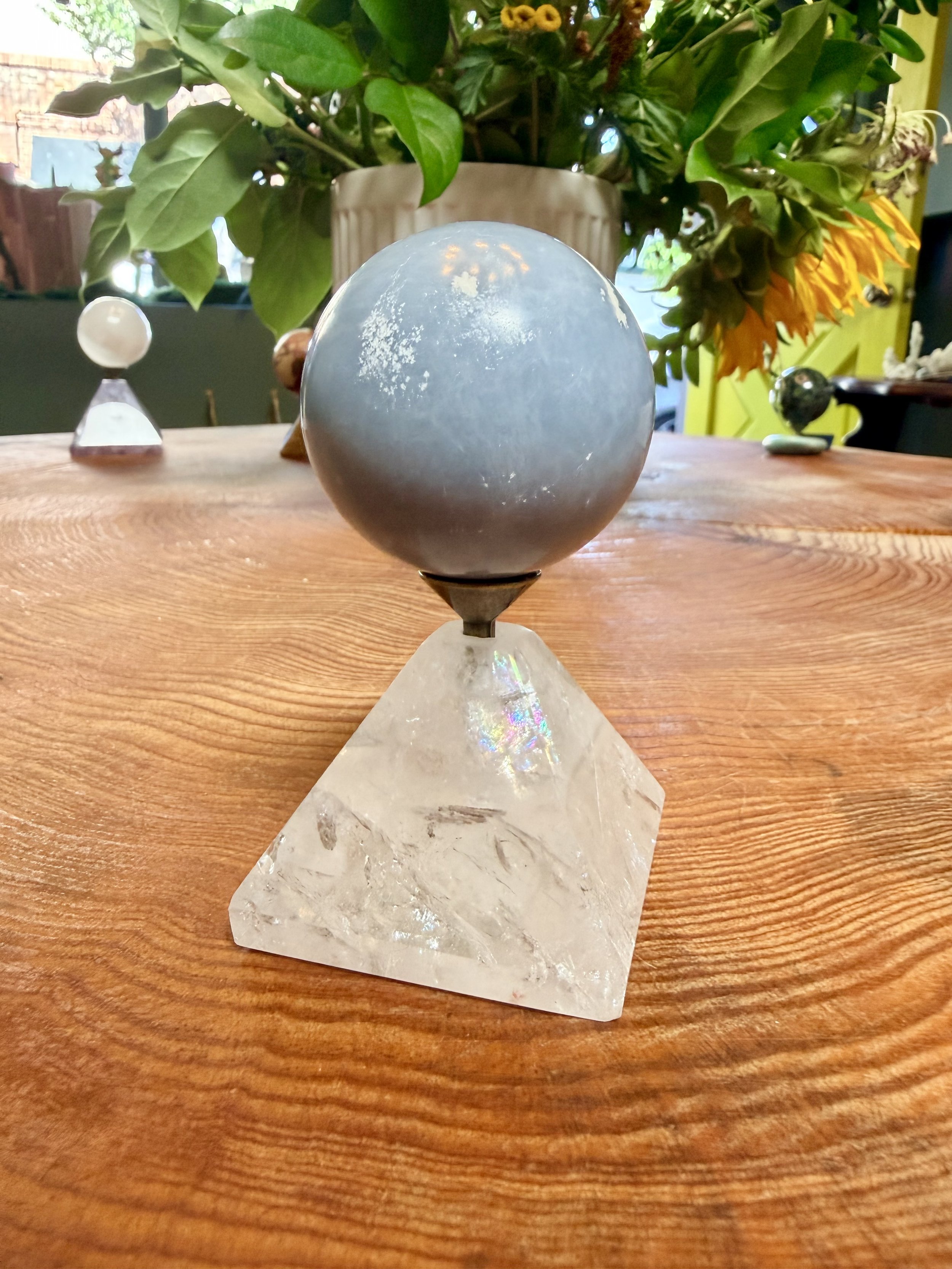 Clear Quartz Sphere Stand