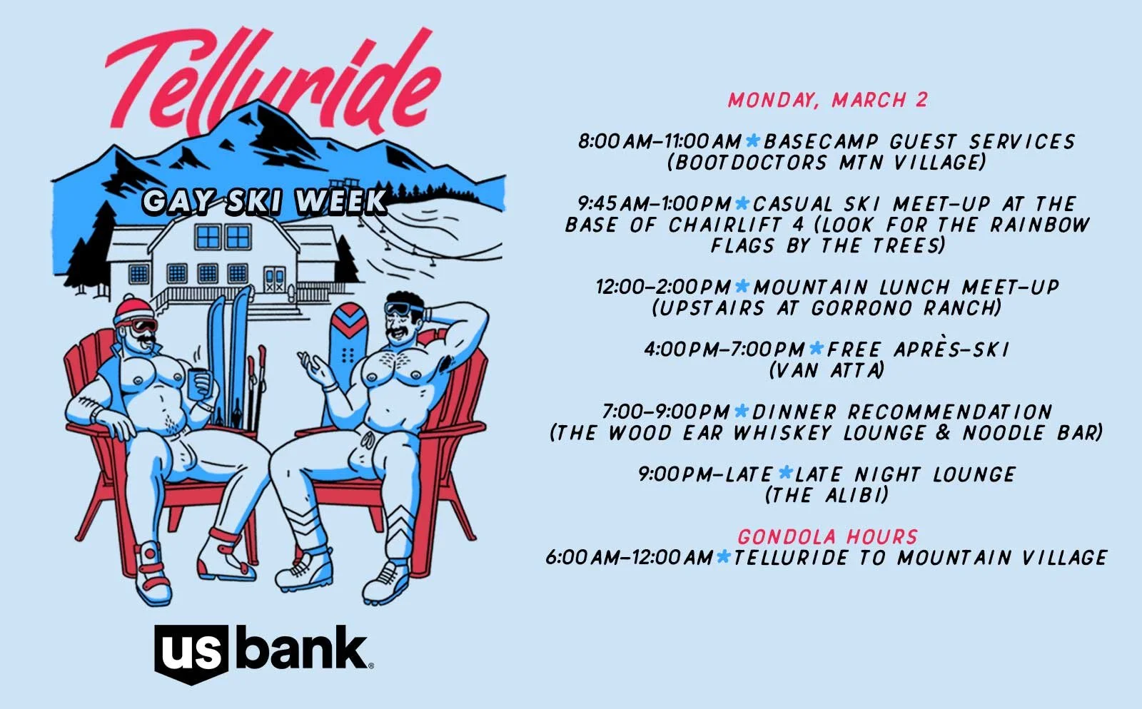 Telluride Gay Ski Week 2026 Schedule