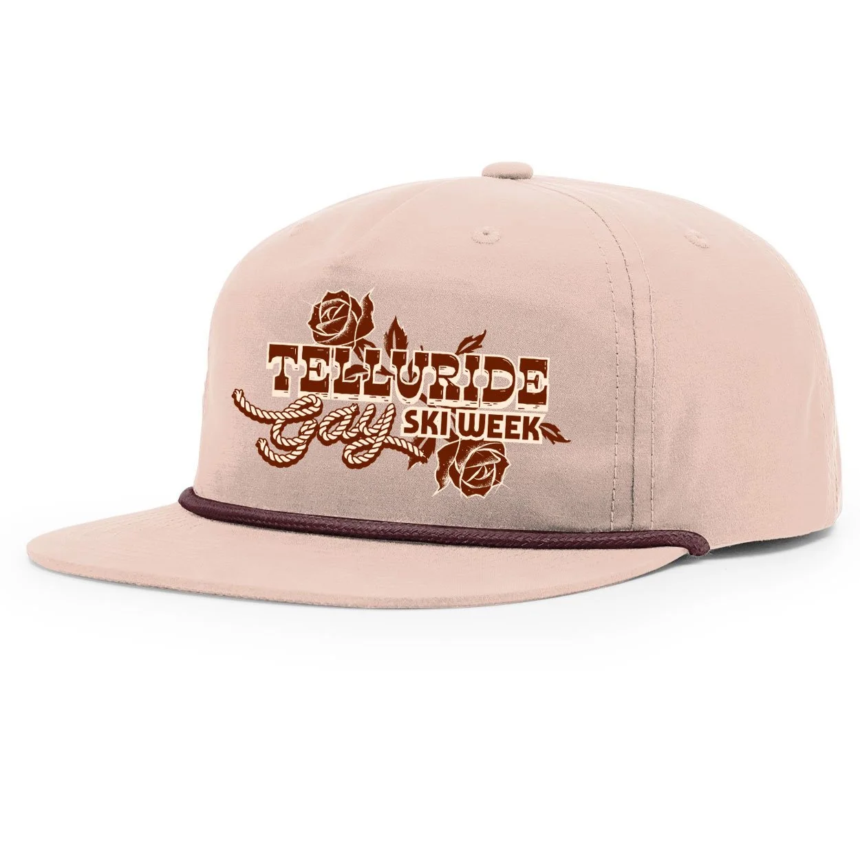Pale Peach Rope hat