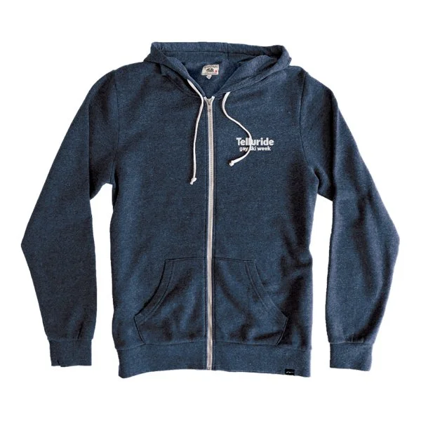 Denim Downhill Bear Zip-Up Hoodie