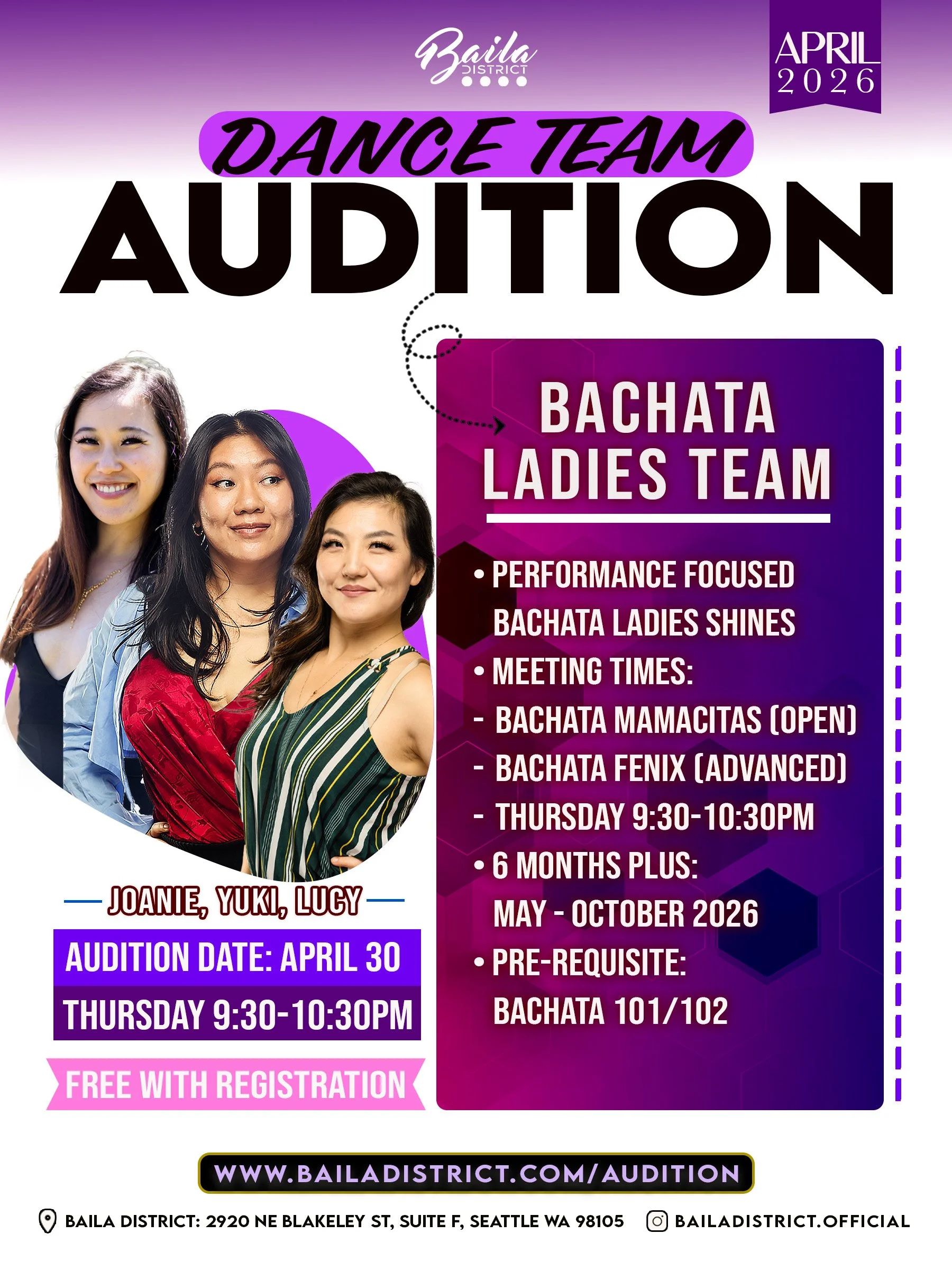 Ladies Bachata Team Audition