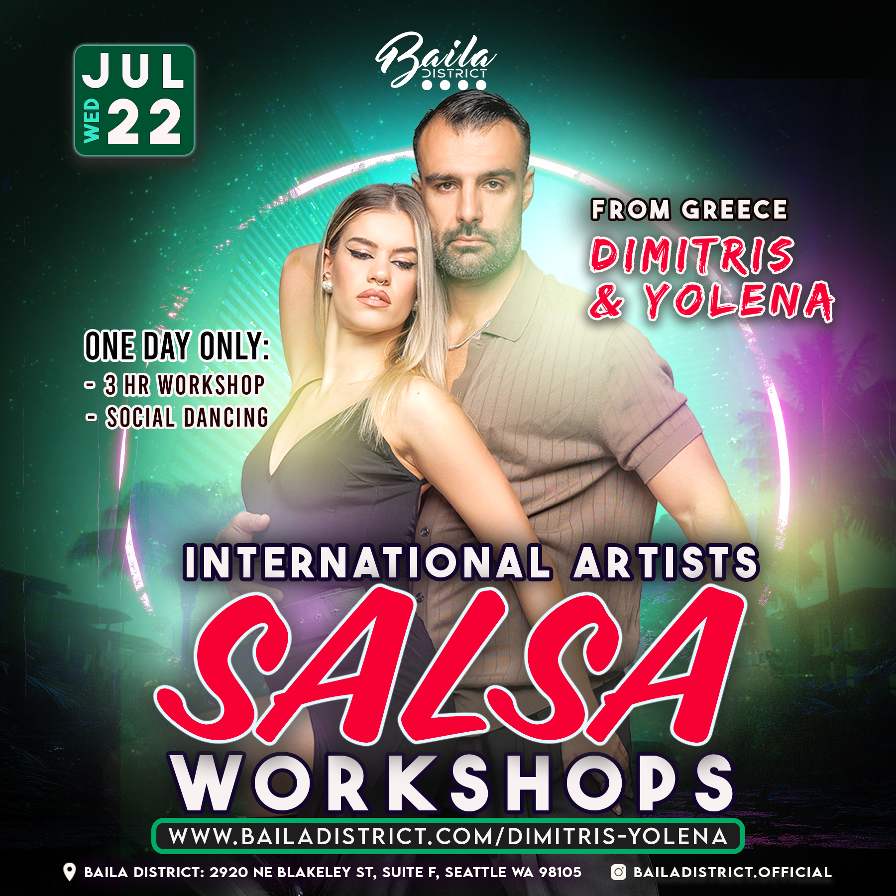 Salsa Workshops with Dimitris &amp; Yolena