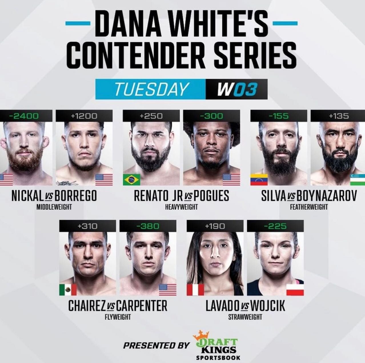 TONIGHT 8/9 we have Dana White&rsquo;s Contender Series and on Saturday 8/13 we have #UFCSanDiego.  Tune in tonight for DWCS on EPSN+ 8pm EST! #concominc @ufc 

#thetotalproductioncompany #concom_inc #productioncompany #production #liveevents #lasveg