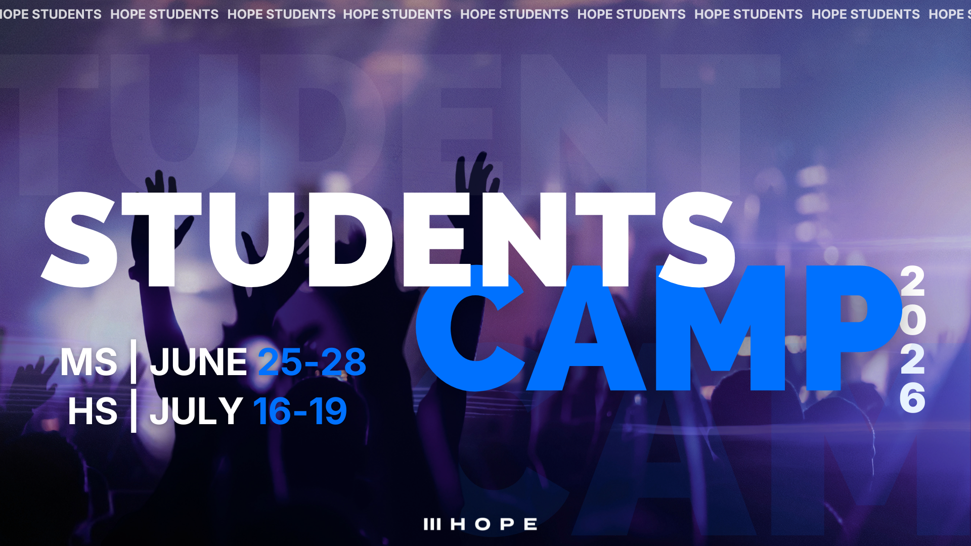 Hope Students Summer Camp Registration