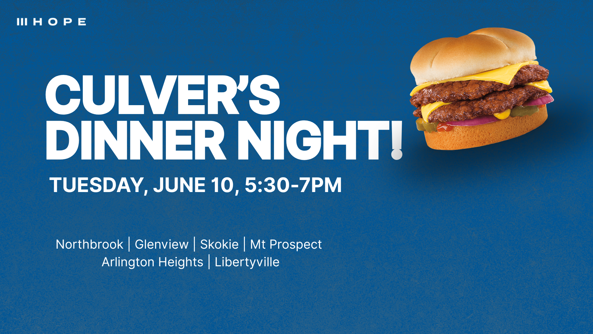 Culver's Dinner Night!