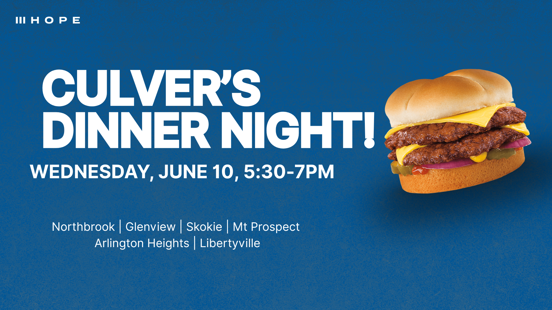 Culver's Dinner Night!