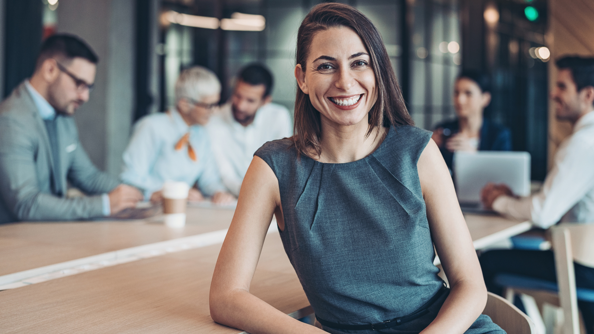 Executive confidently managing the complexities of AI