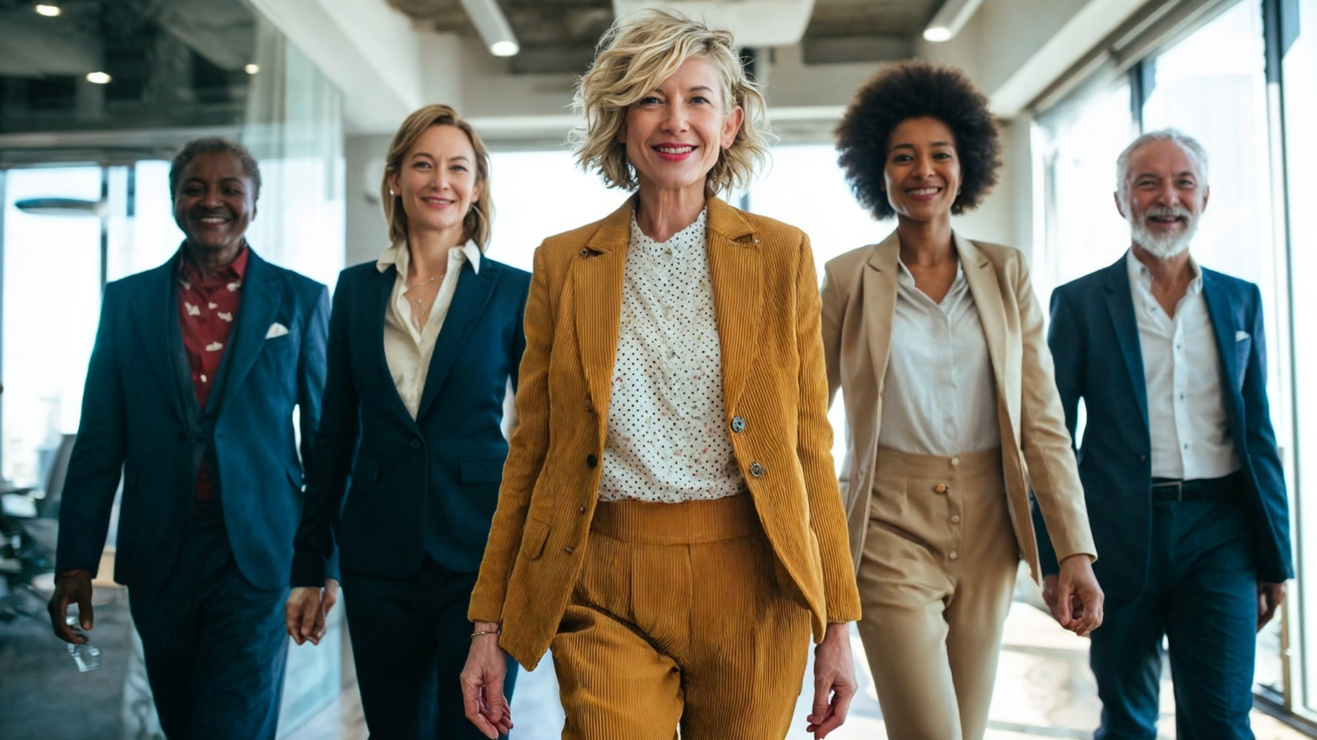 Diverse team of professionals working in a high-EQ environment