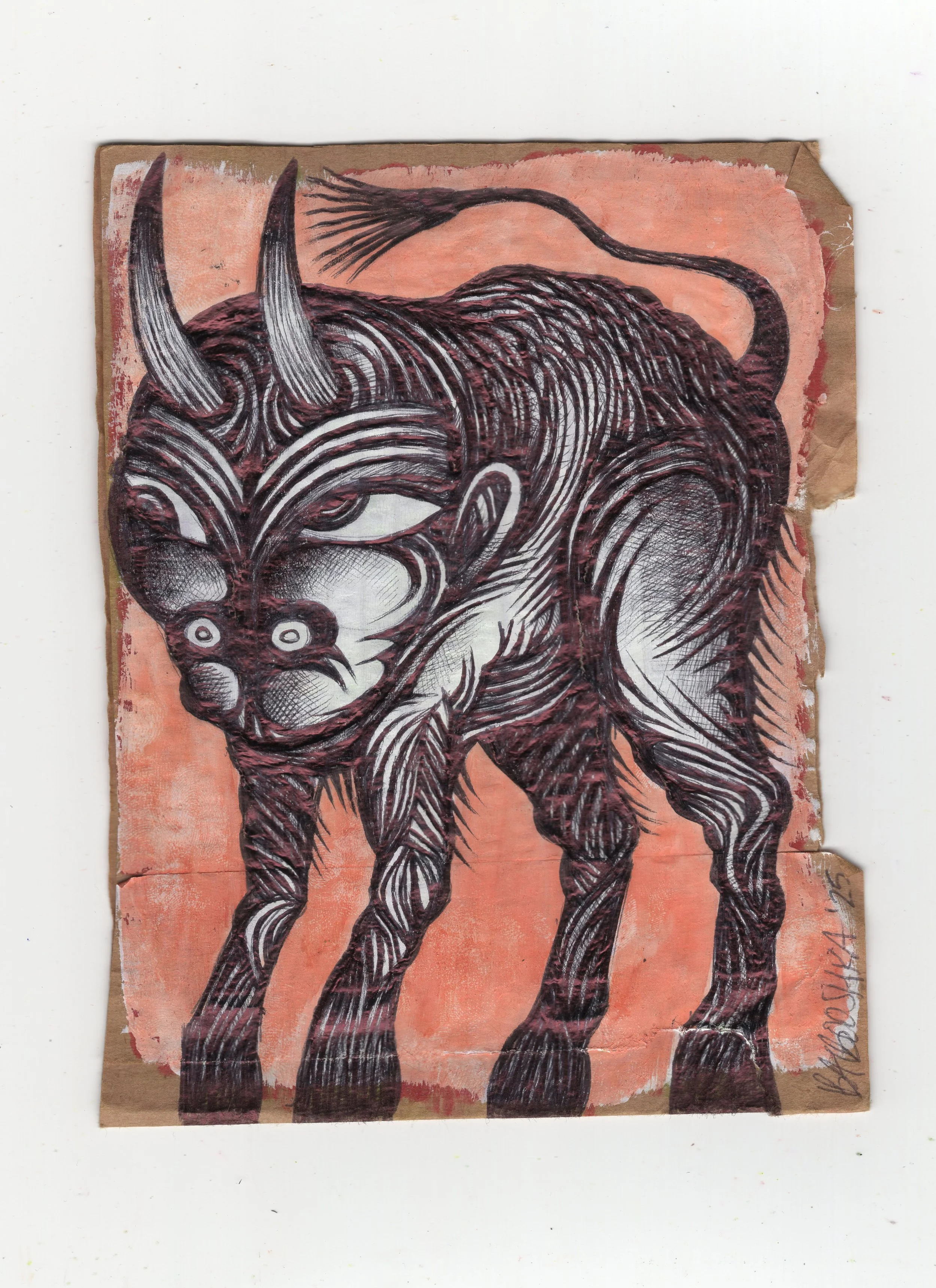 Ballpoint pen Creature on Scrap 2025.jpg