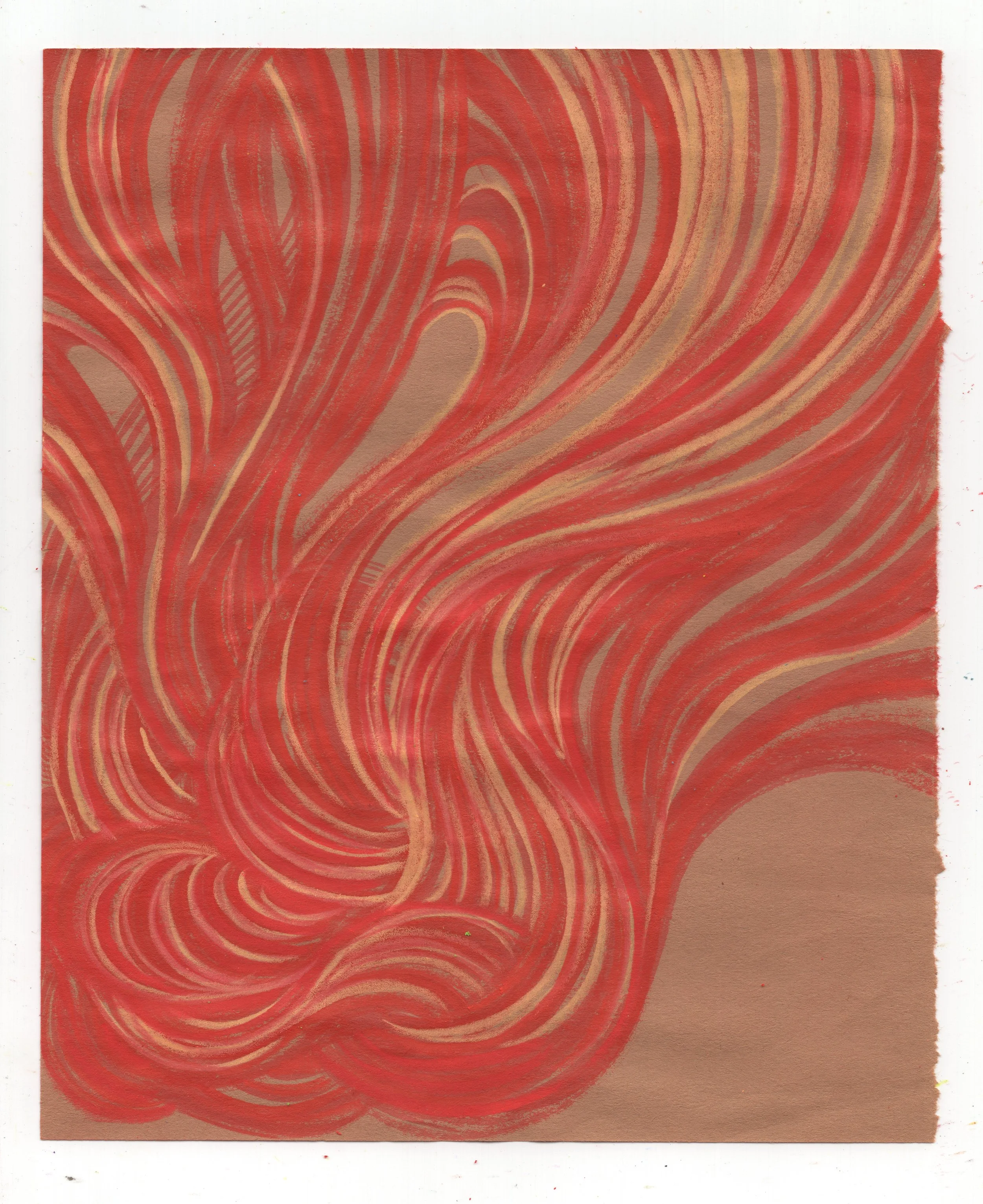 Heart on Fire - Colored pencil on brown construction paper (9 x 7.25 inches) 2026