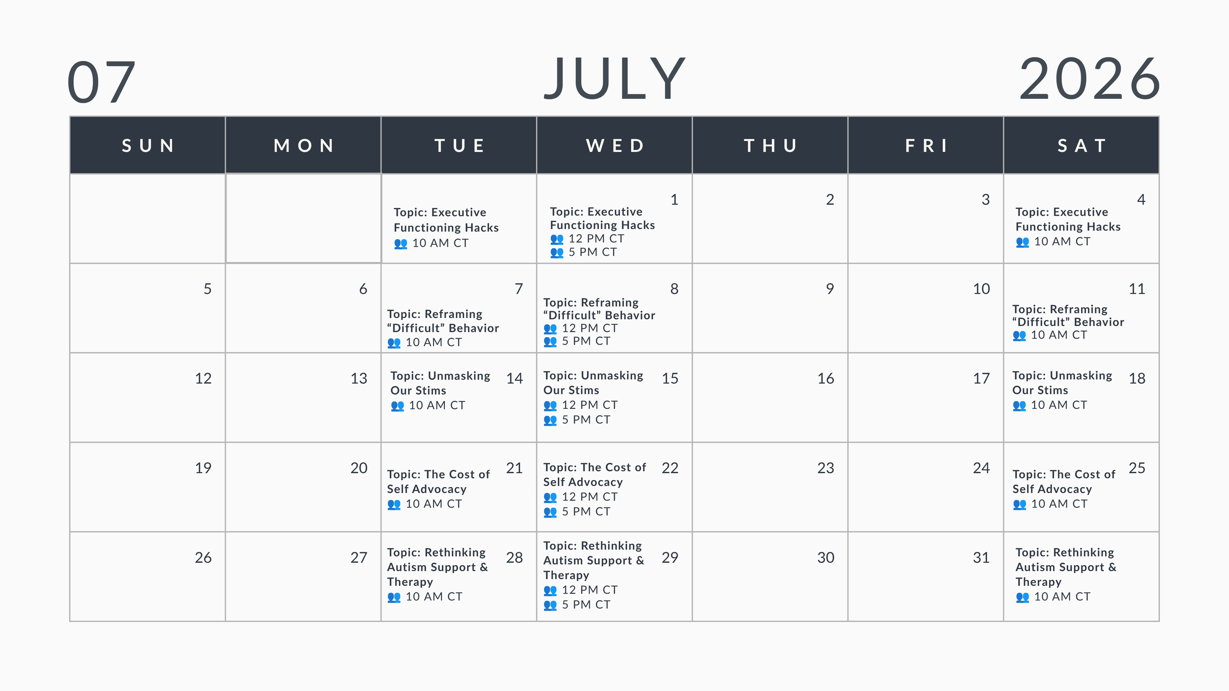 Connection Group Events in July