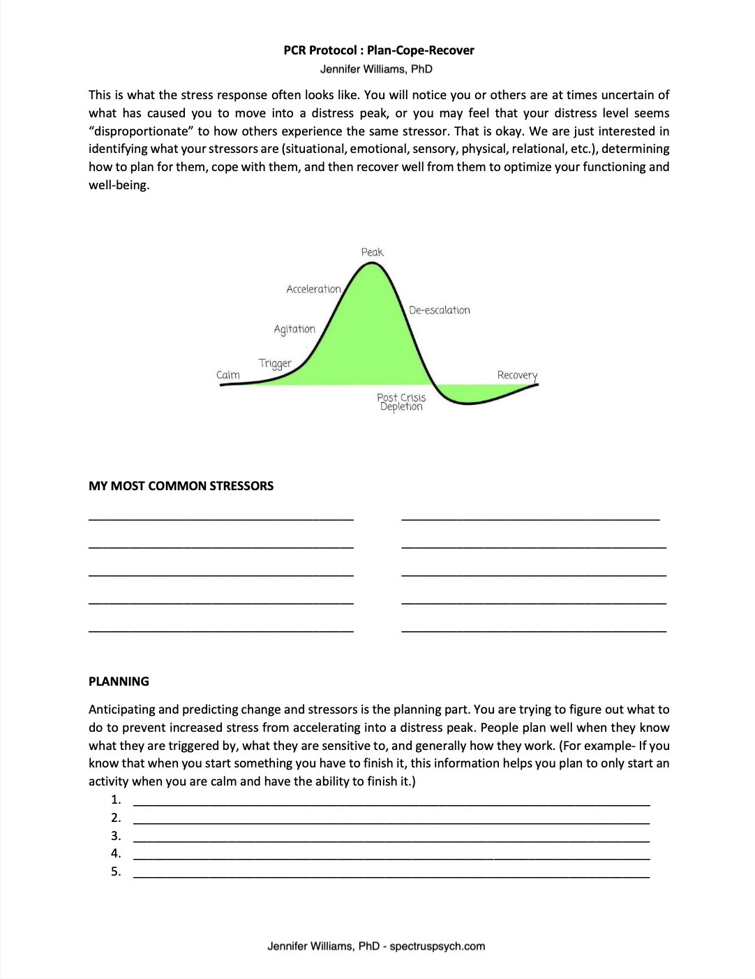 PCR (Plan Cope Recover) Protocol