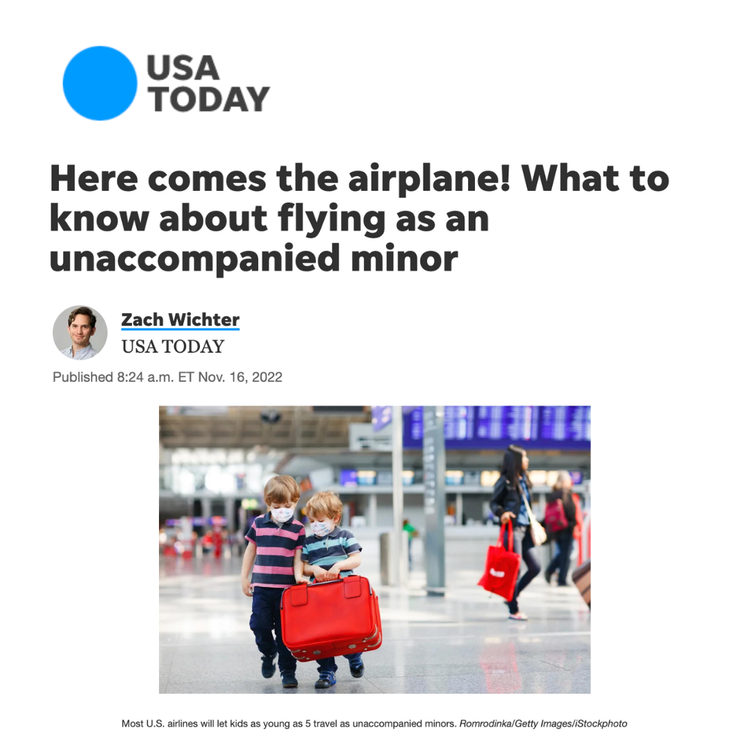 Here comes the airplane! What to know about flying as an unaccompanied minor