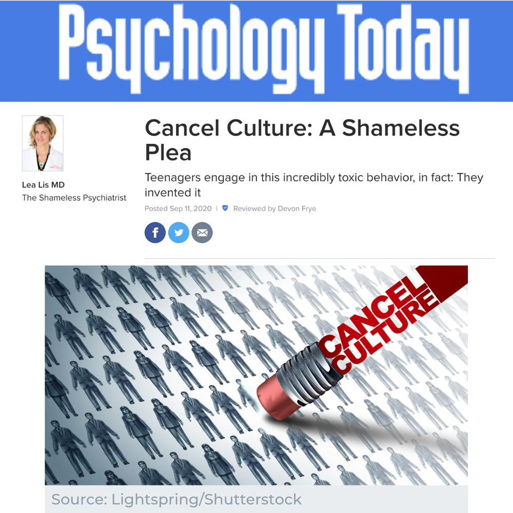 Cancel Culture: A Shameless Plea