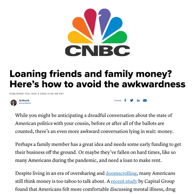 Loaning friends and family money? Here’s how to avoid the awkwardness