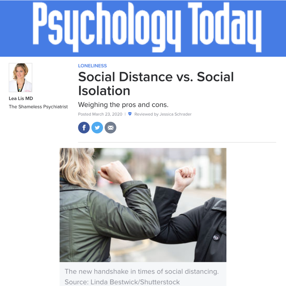 Social Distance vs. Social Isolation