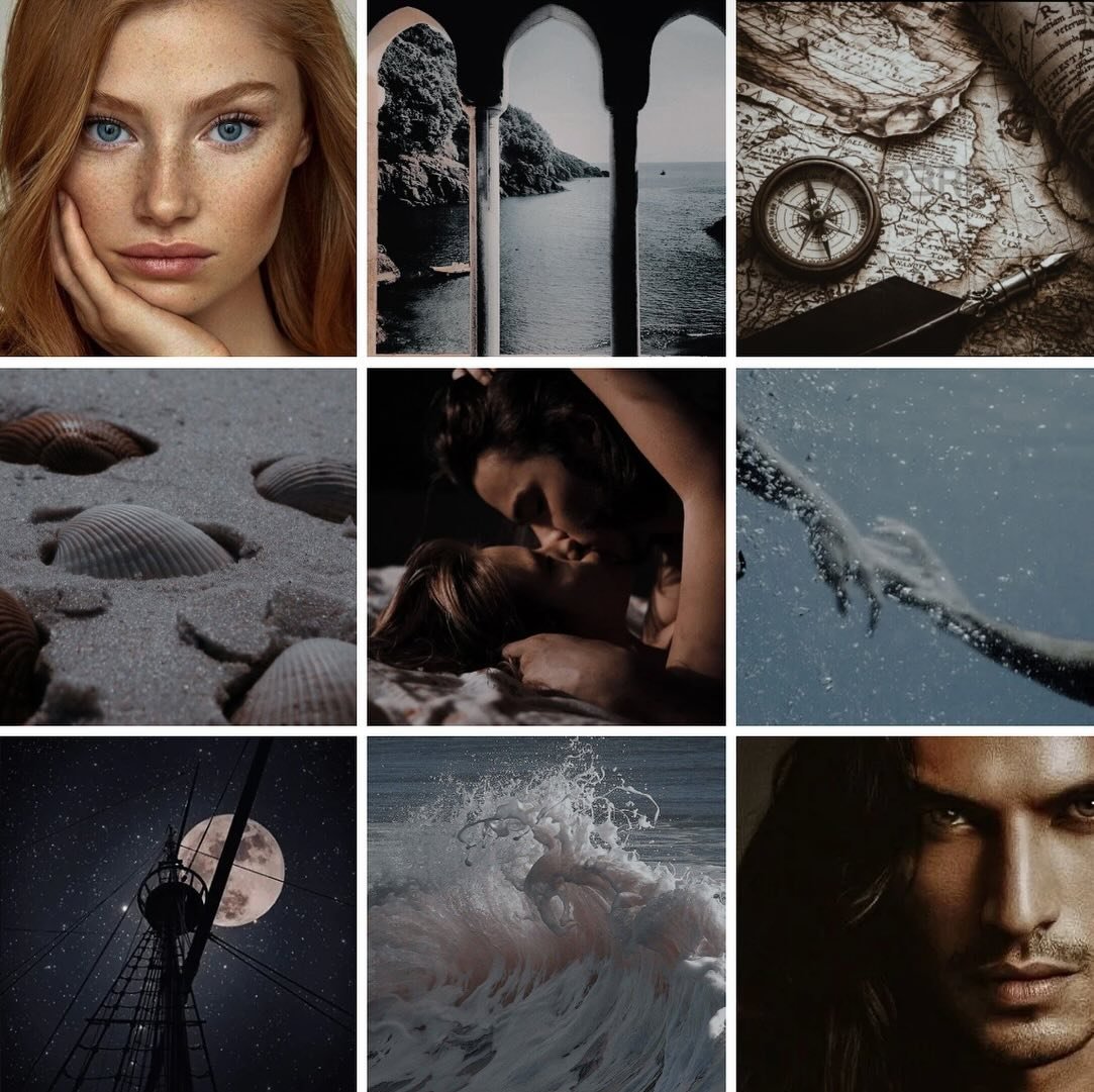 Who loves story aesthetic boards?
Project pirate is in full swing, y&rsquo;all! This morning, I crossed into act 2, &amp; let me tell you&hellip; I am absolutely in love with this story! While I started with a very loose outline of ideas, I am a disc