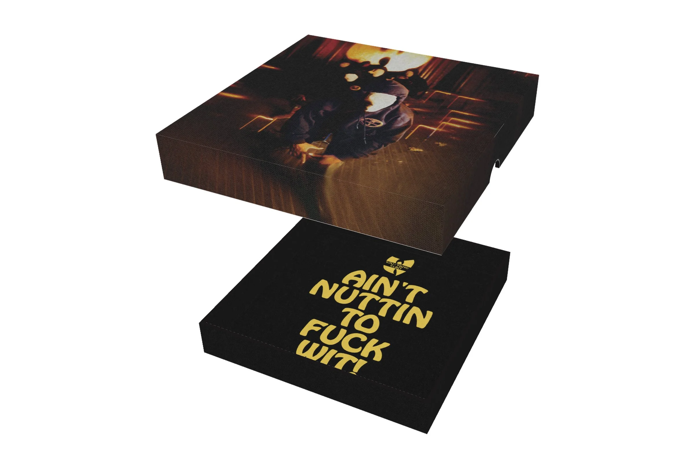 When you open the Box Set, the bottom tray displays the iconic motto which was seen in the early days printed on T-Shirts at shows 