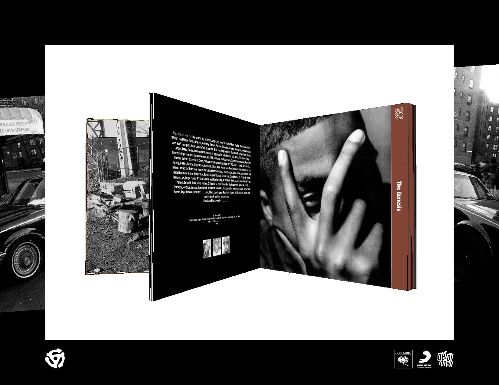 The 7" Records will be housed in fully printed sleeves built-in to the construction of the book.