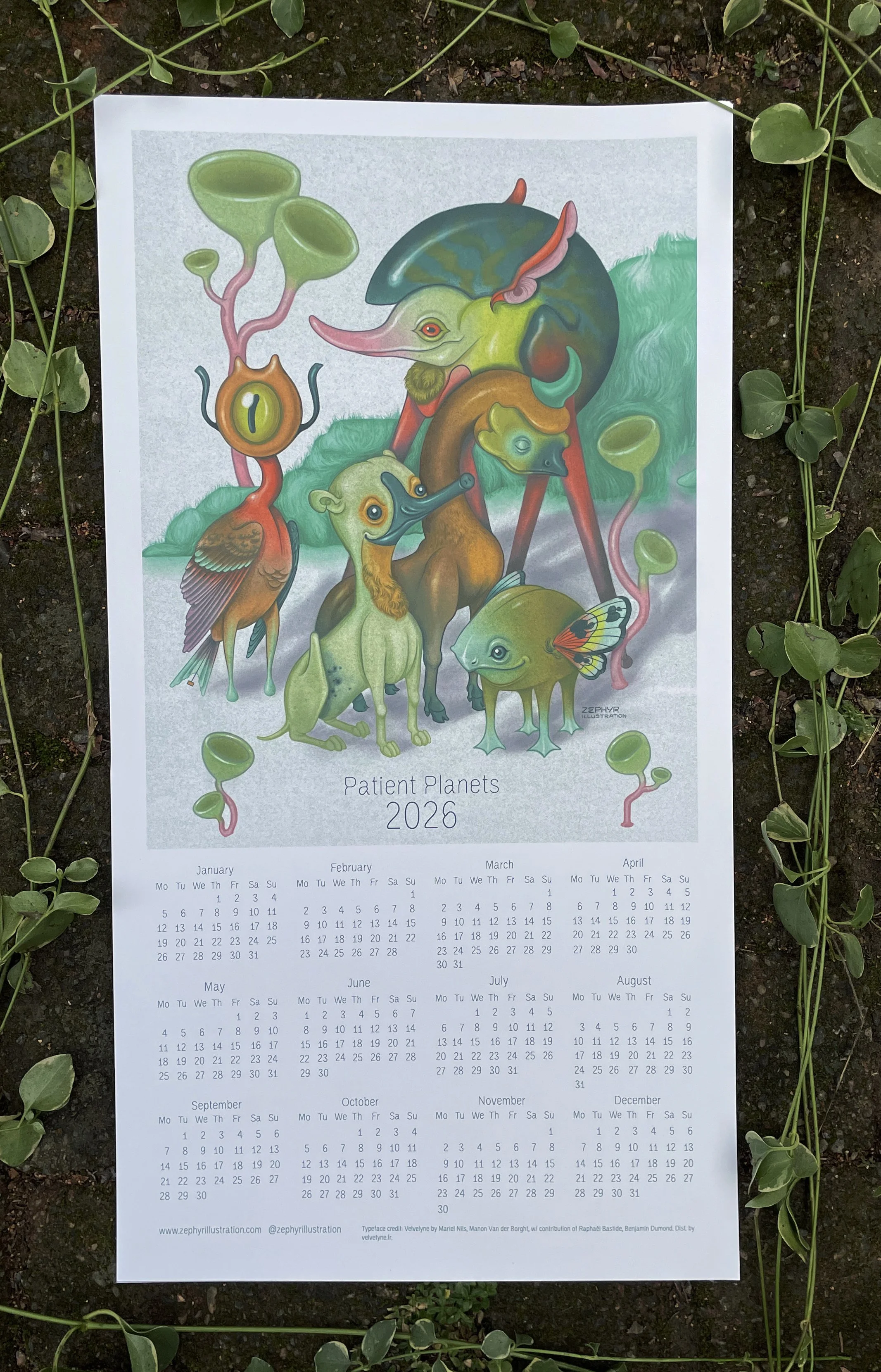 Patient Planets 2026 Calendar