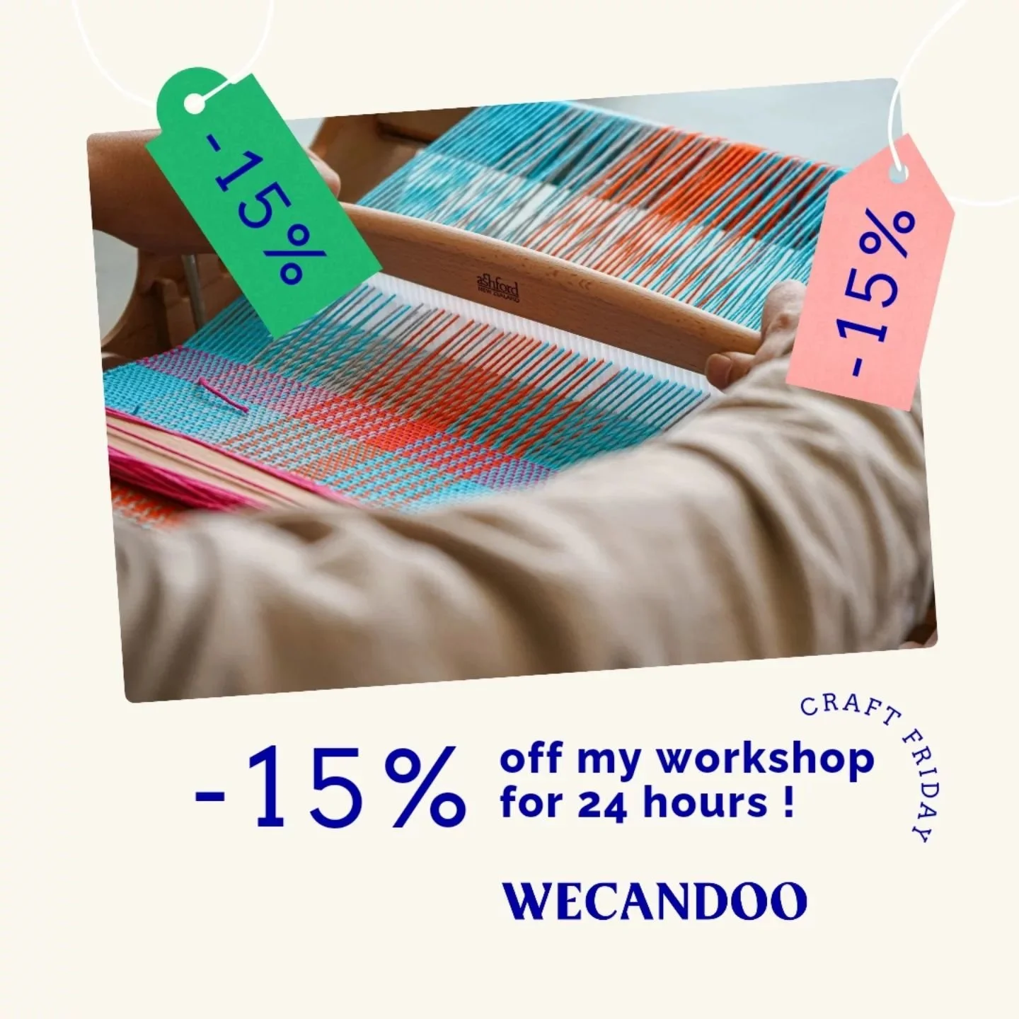 BLACK&nbsp;CRAFT FRIDAY 🔥 Invest in memorable souvenirs and meaningful objects 💙

🙌 From 28th evening to 30th evening, my workshops are 15% off as @wecandoo_uk reduce its service fees! The perfect opportunity to immerse yourself in the world of we