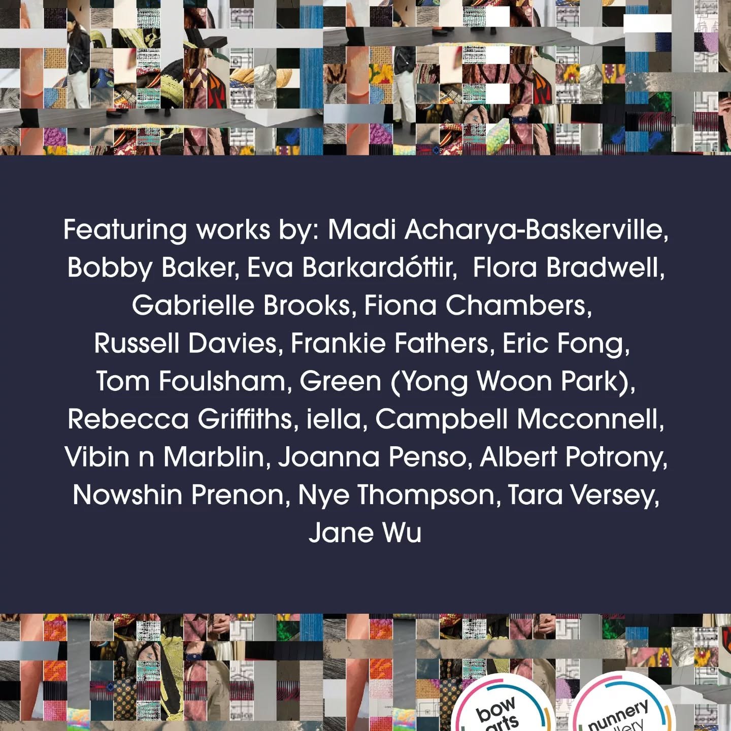 Bow Arts marks its 30th anniversary with the Bow Open, curated by alumni Bobby Baker, Albert Potrony and Nye Thompson. A fantastic showcase of work by artists from our studios, affordable housing, and artist educator programmes, &lsquo;Connections' e
